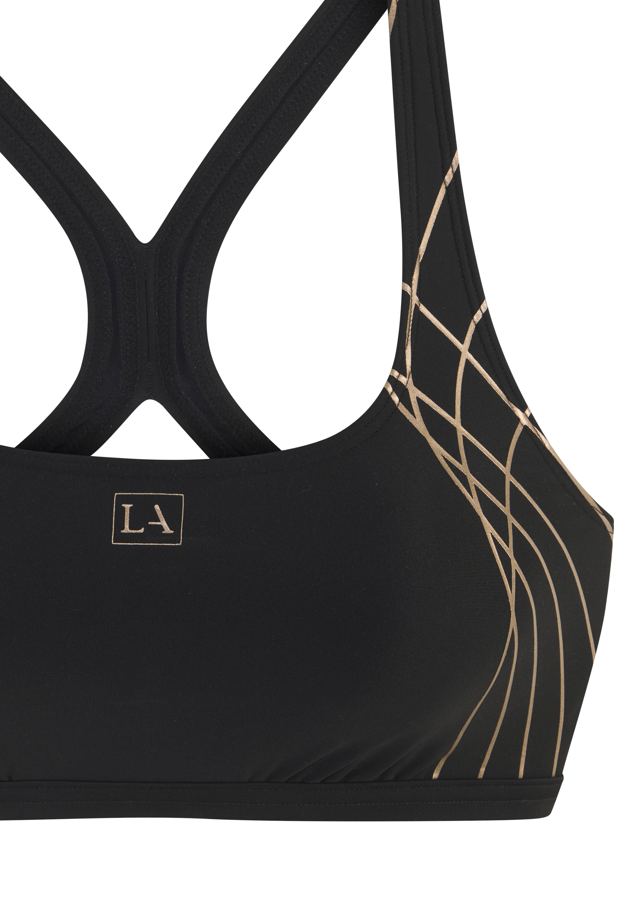 LASCANA ACTIVE Bustier-Bikini, mit goldfarbenen Linien