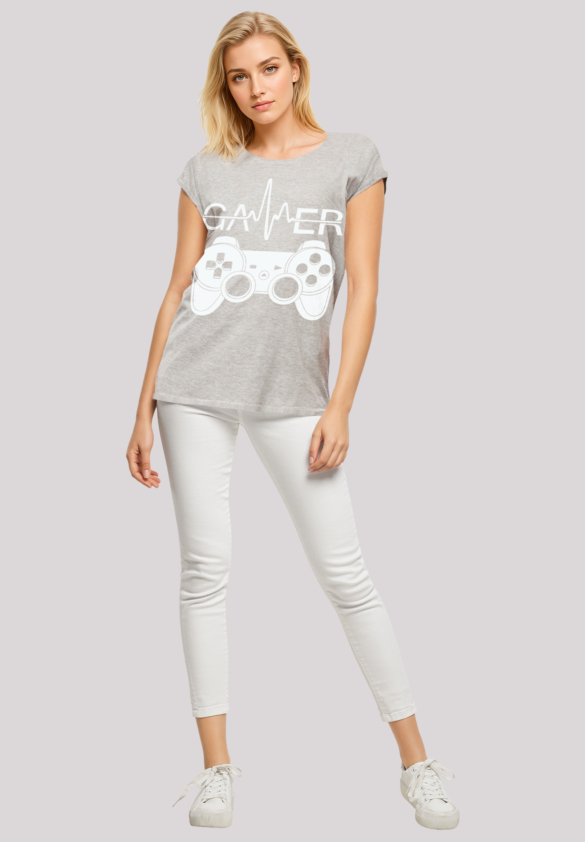 F4NT4STIC T-Shirt »Gamer Herzschlag«, Premium Qualität