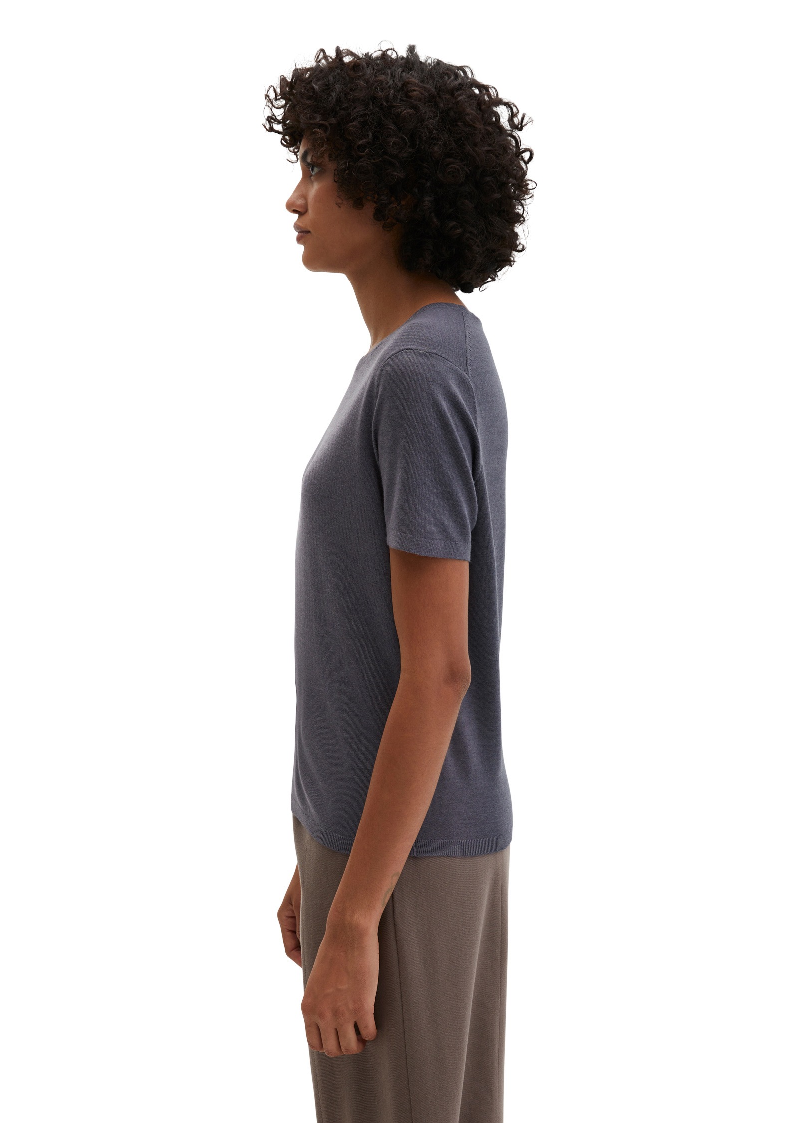 Marc OPolo Kurzarmpullover "aus weichem Merinowolle-Viskose-Mix" günstig online kaufen