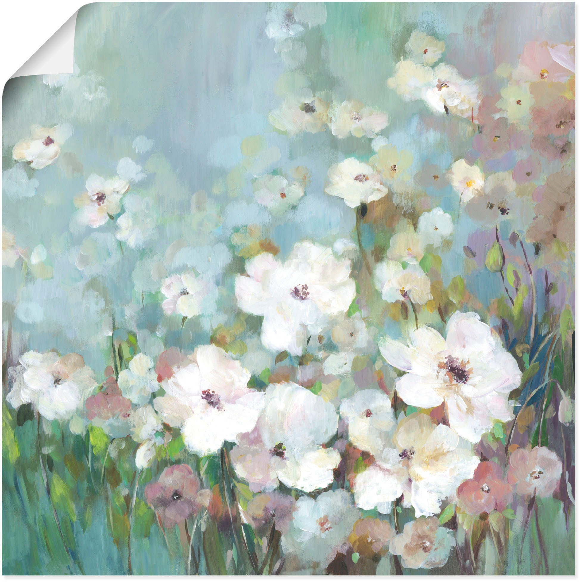 Artland Wandbild "Feldblumengarten", Blumenwiese, (1 St.), als Leinwandbild günstig online kaufen