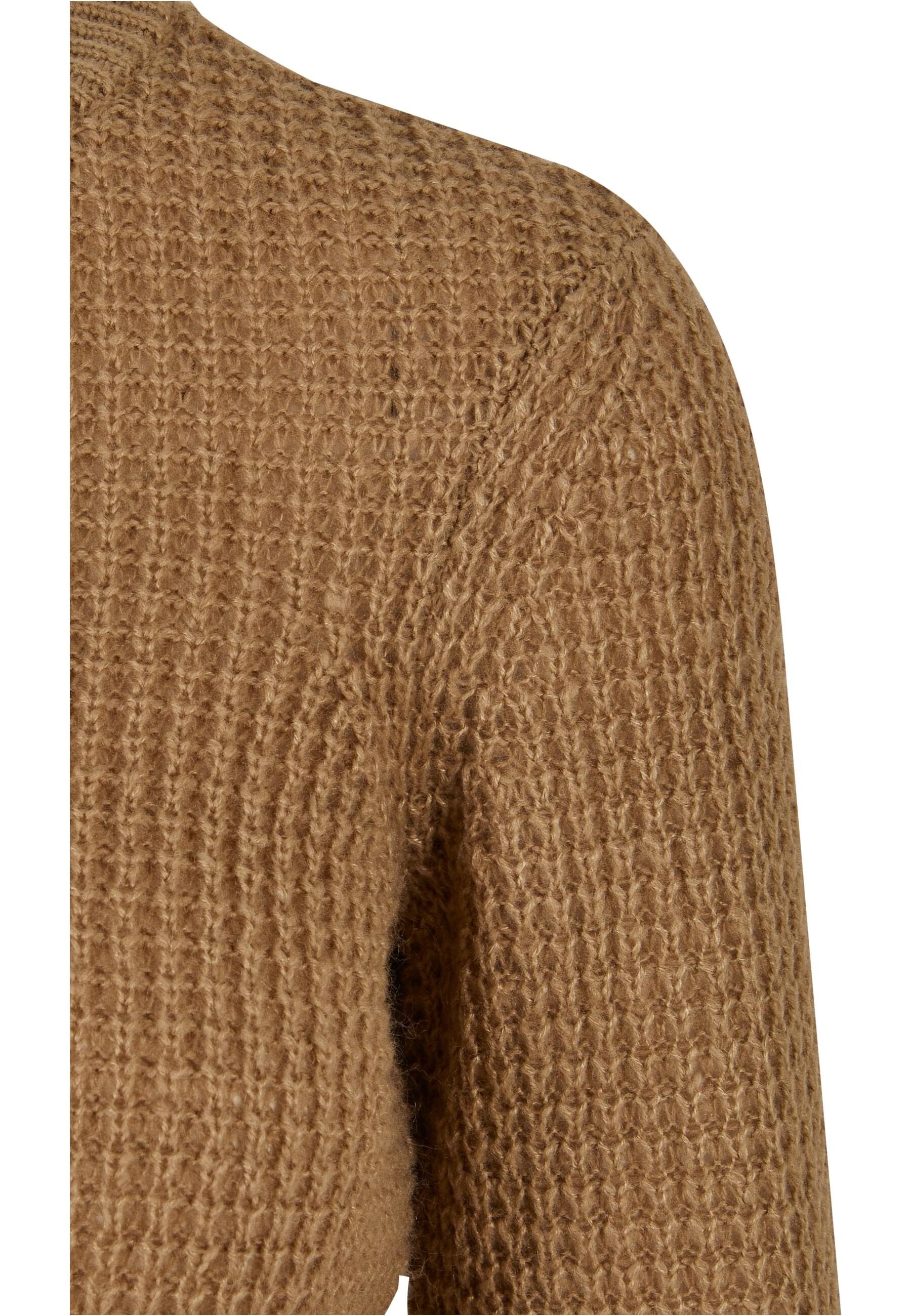 URBAN CLASSICS Rundhalspullover »Urban Classics Damen Ladies Short Waffle Sweater«, (1 tlg.)