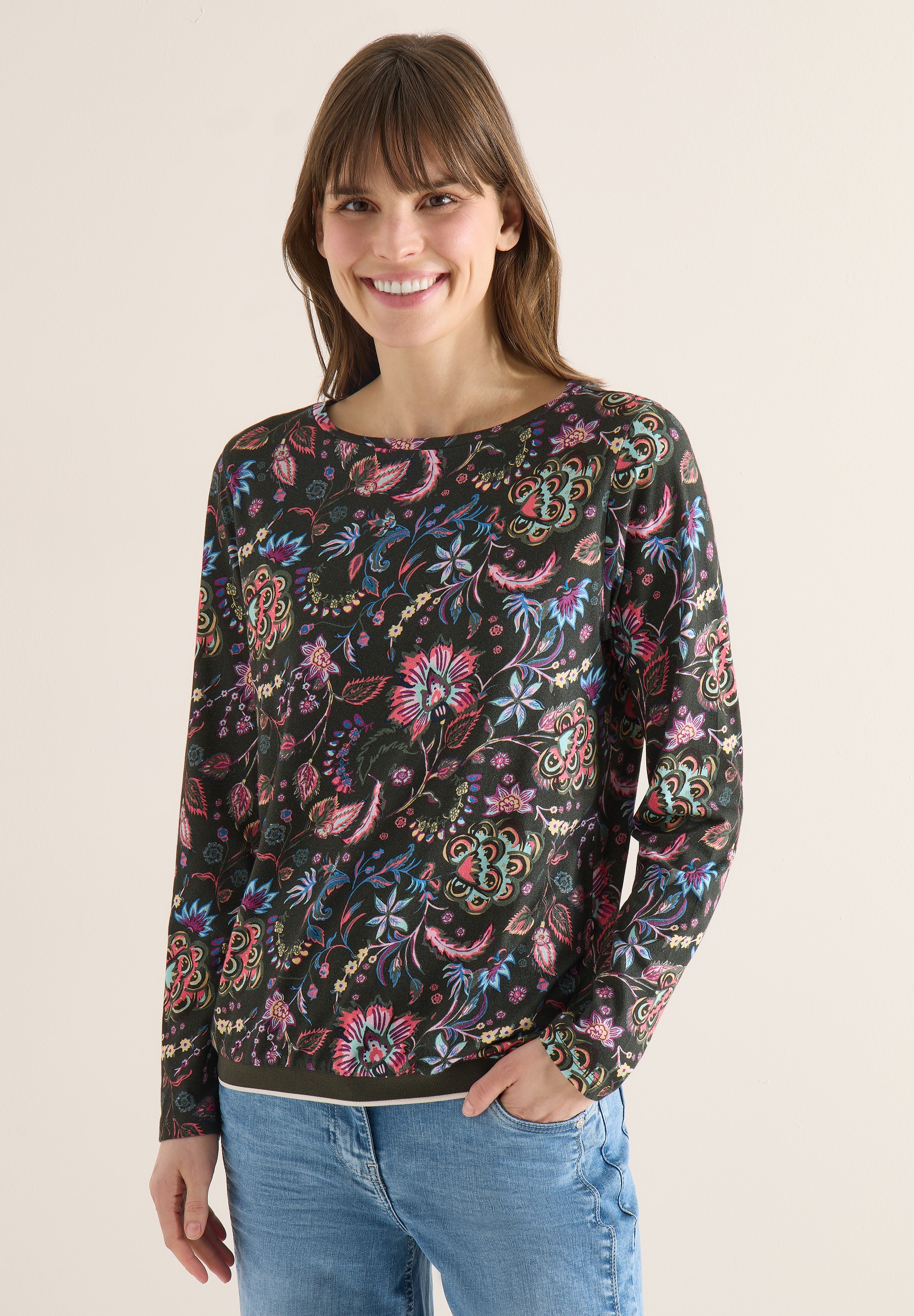 Cecil Langarmshirt mit U-Boot-Ausschnitt günstig online kaufen