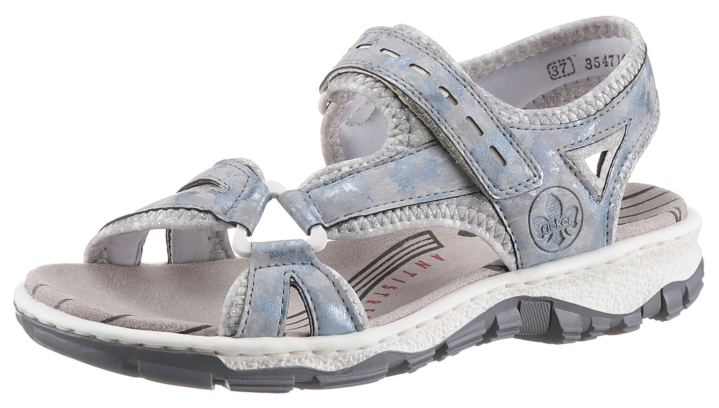 Rieker Riemchensandale, Sommerschuh, Sandalette, Keilabsatz, in Used-Optik günstig online kaufen