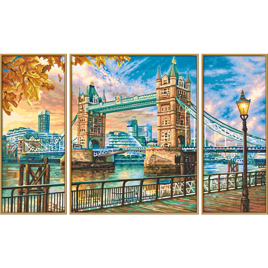 Schipper Malen nach Zahlen »Meisterklasse Triptychon - London - Tower Bridge«, Made in Germany