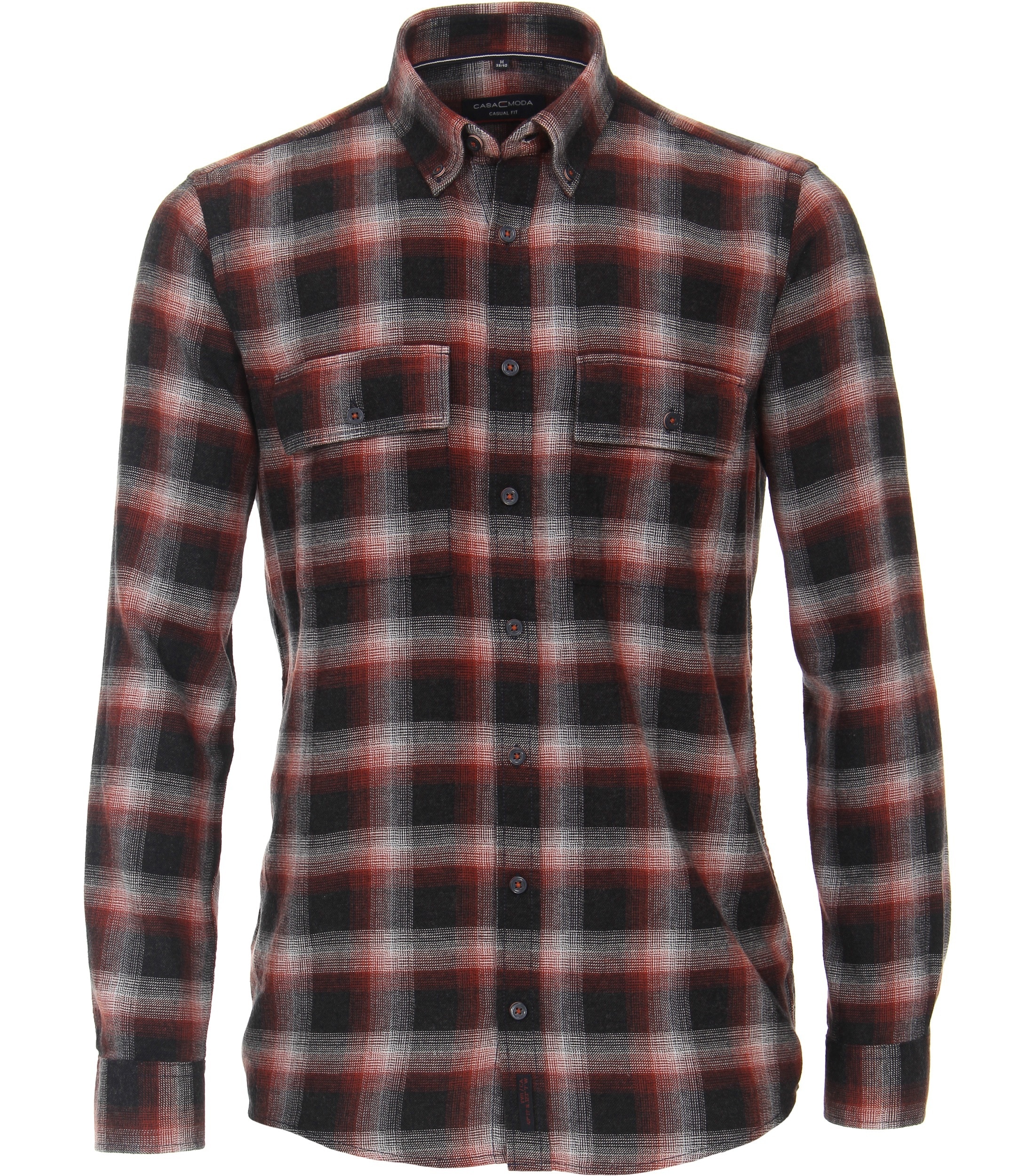 CASAMODA Flanellhemd "CASAMODA Flanellhemd Langarm kariert"