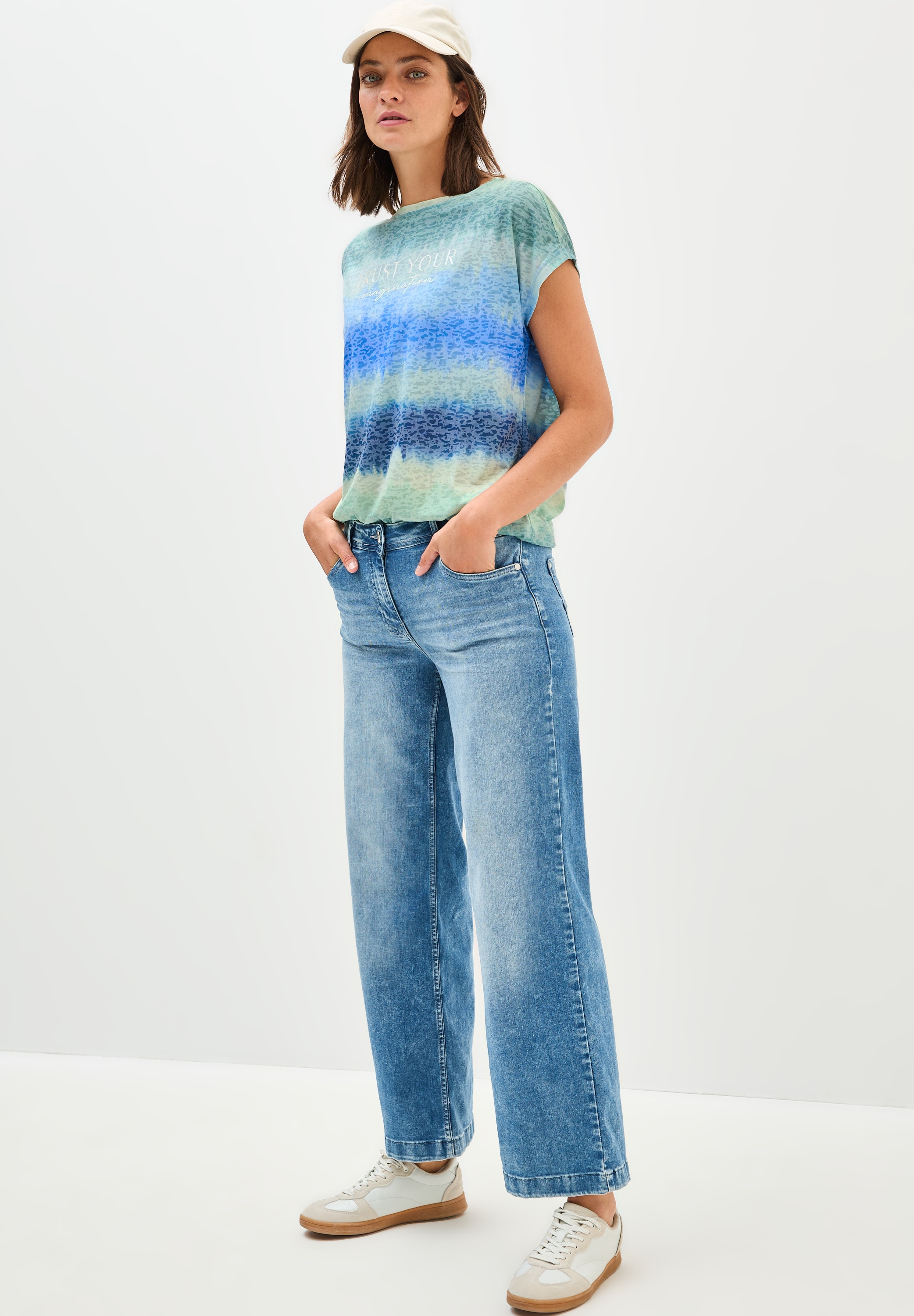 Cecil T-Shirt, in Ausbrenner-Optik