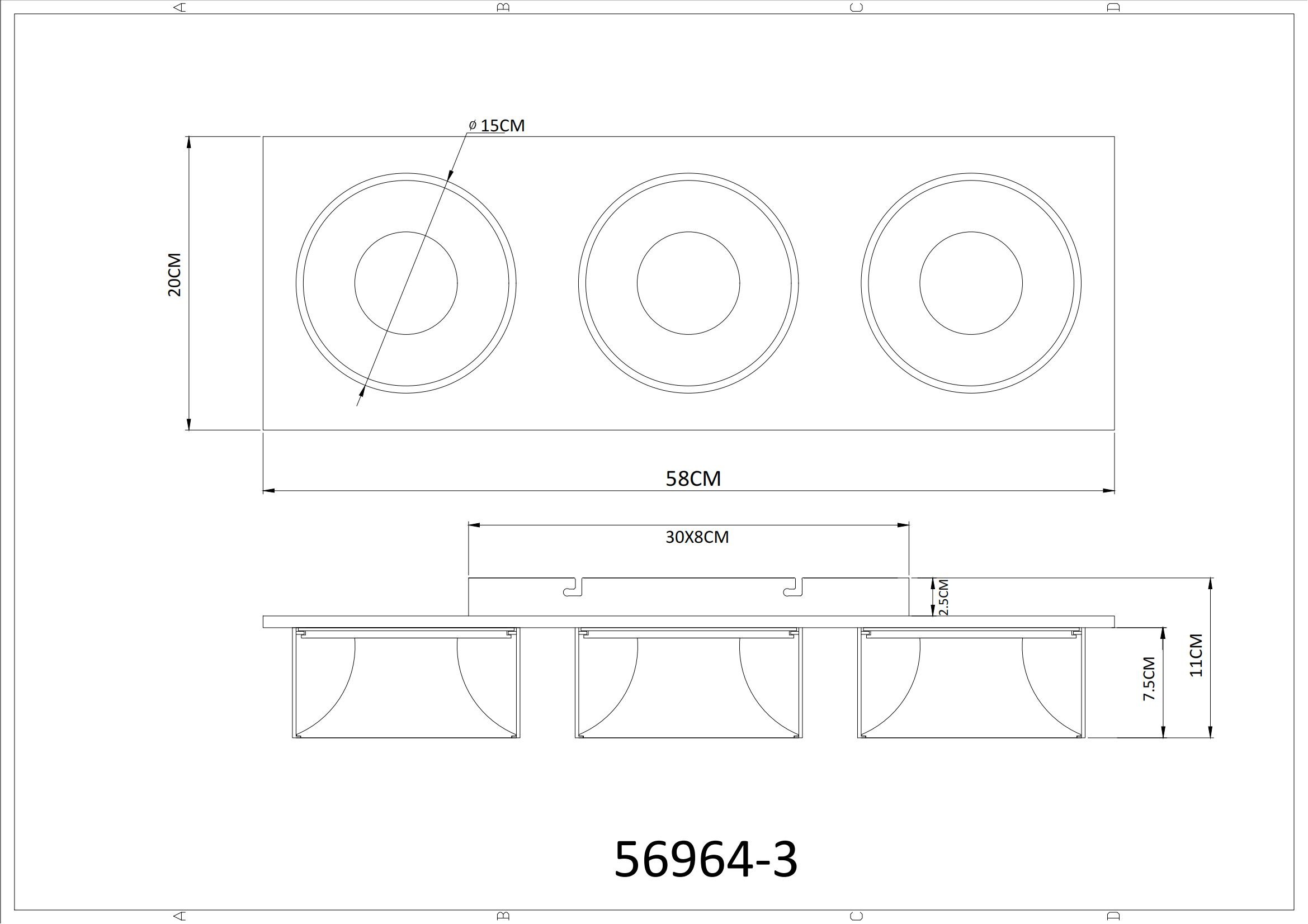 GLOBO LIGHTING Deckenleuchte »RAYMOND« LED-Modul 1 Stk. Warmweiß Deckenlampe Wohnzimmer-Leuchte Schlafzimmer-Leuchte Flur Küche