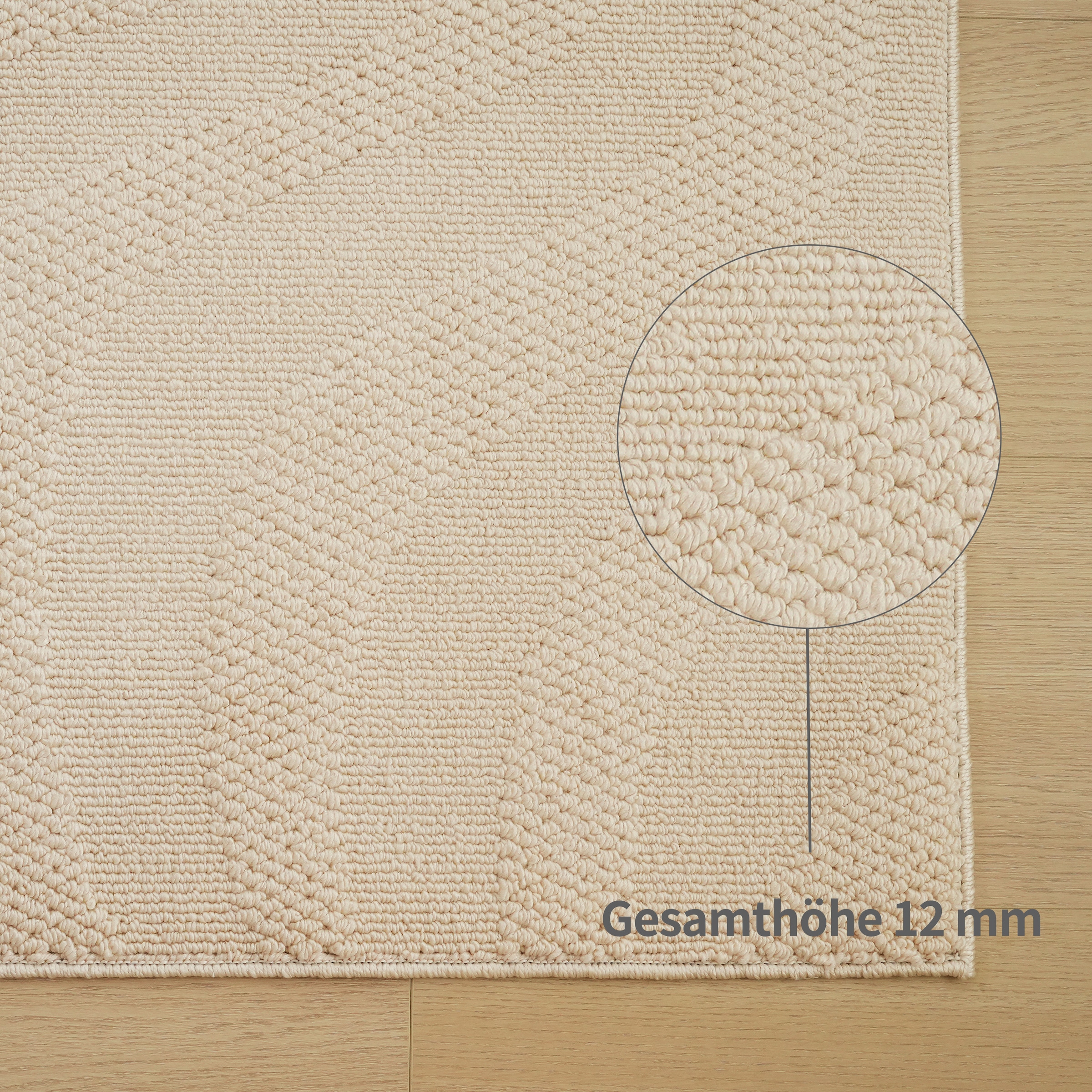 OTTO home Teppich »Jola Welle, Hoch-Tief-Design« rechteckig 12 mm Höhe Wellenmuster, Boho, Modern, 3D, Wohnzimmer, Schlafzimmer