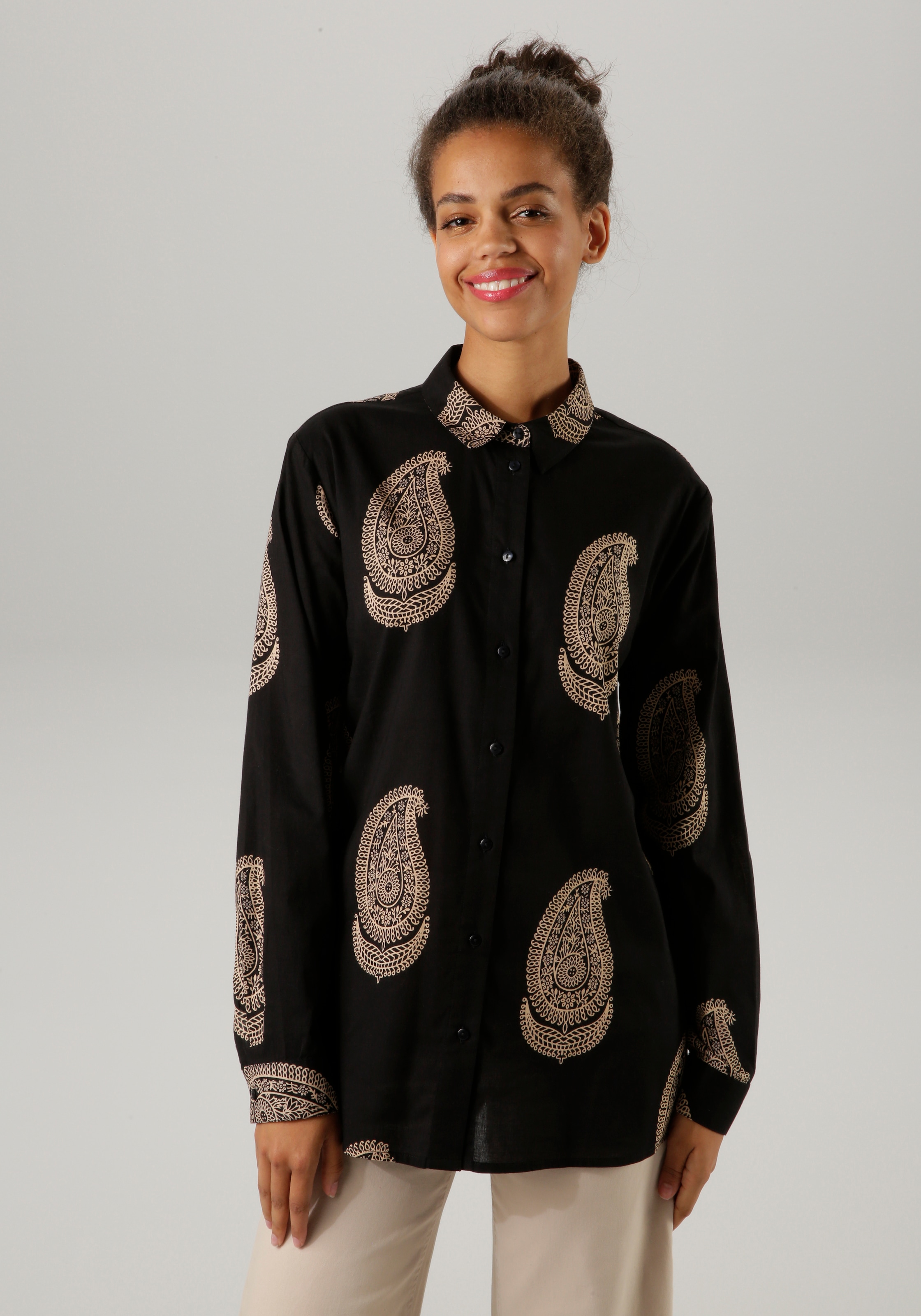 Aniston CASUAL Marškiniai su großflächigem Paisley-Mu...