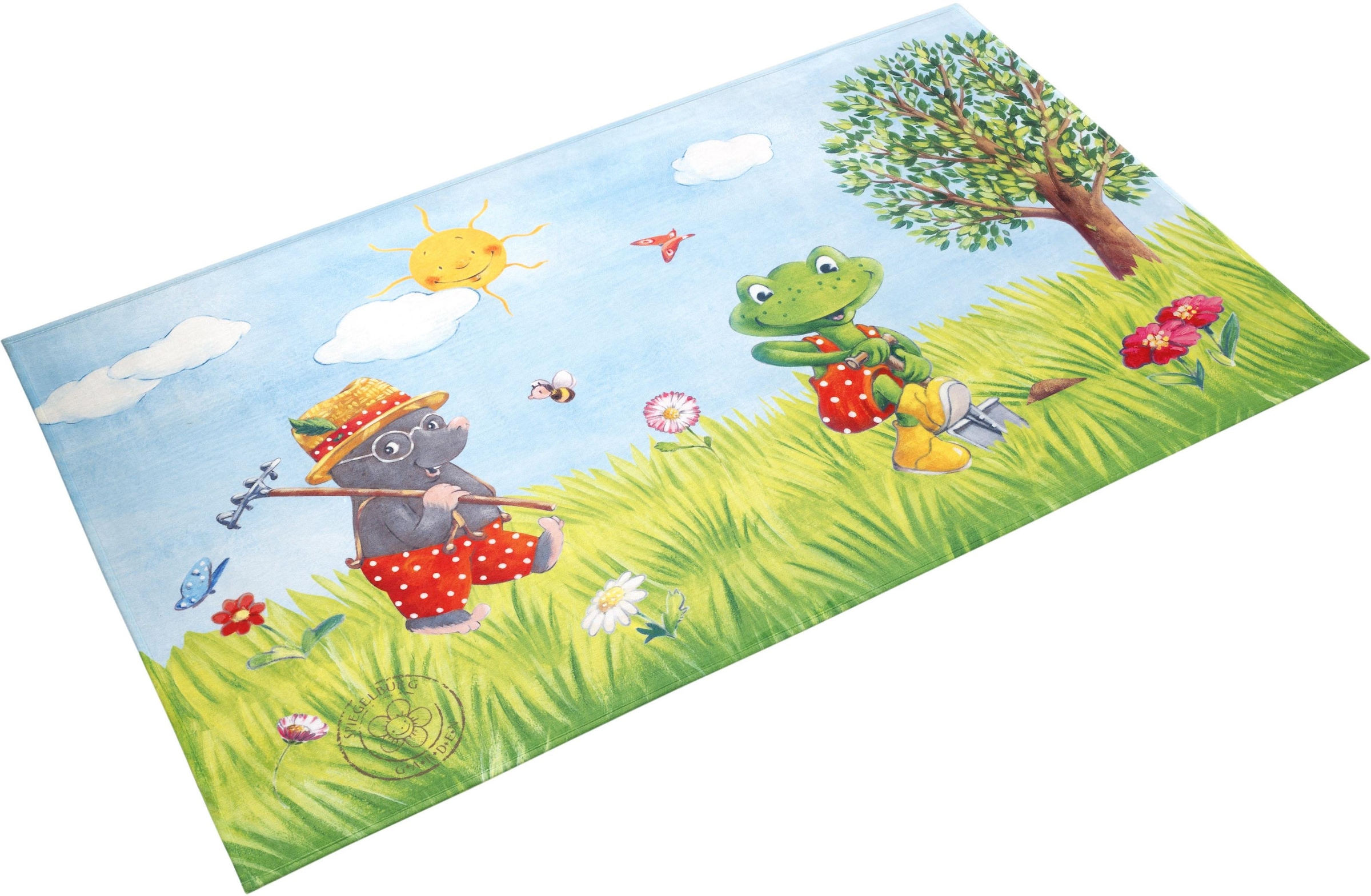 Kinderteppich »GA-610«, rechteckig, Stoff Druck, Motiv Maulwurf & Frosch, weiche...