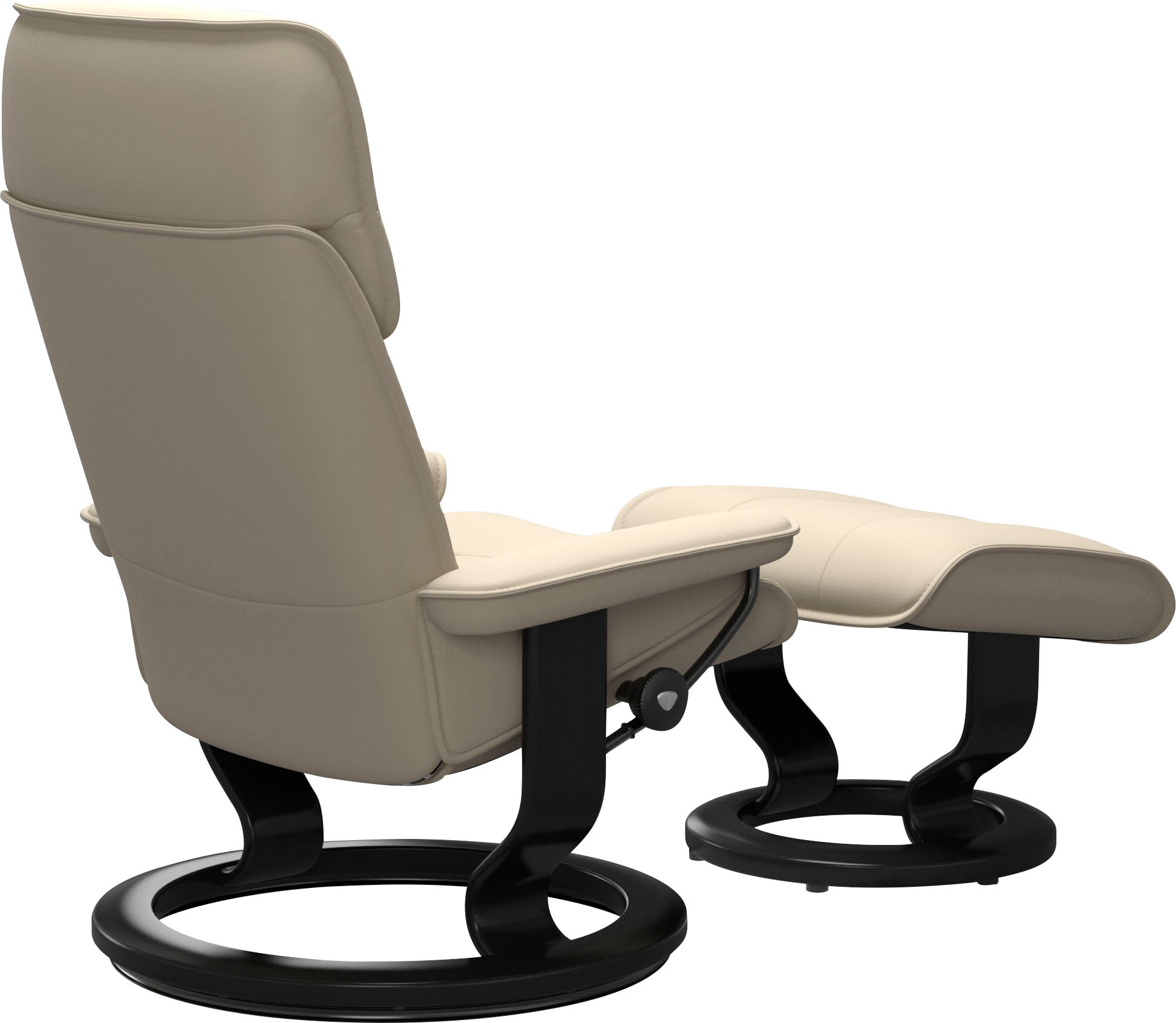 Stressless® Relaxsessel »Admiral«, (Set, Relaxsessel inkl. Hocker), mit Classic Base, Größe M & L, Gestell Schwarz