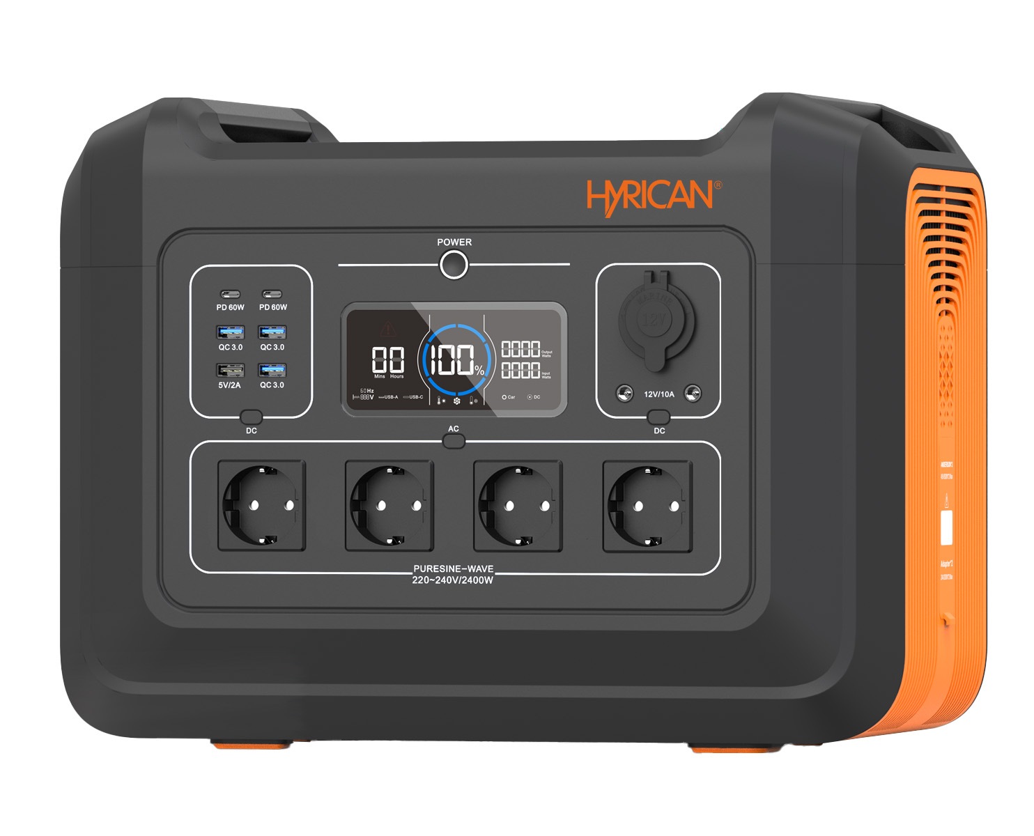 Hyrican Powerstation »UPP-2400, 2400 Watt, 2232 Wh, LiFePO4, tragbarer Akku/ Batterie«, 697500 mAh, mobiles Ladezentrum für Not-& Stromversorgung  bestellen | BAUR