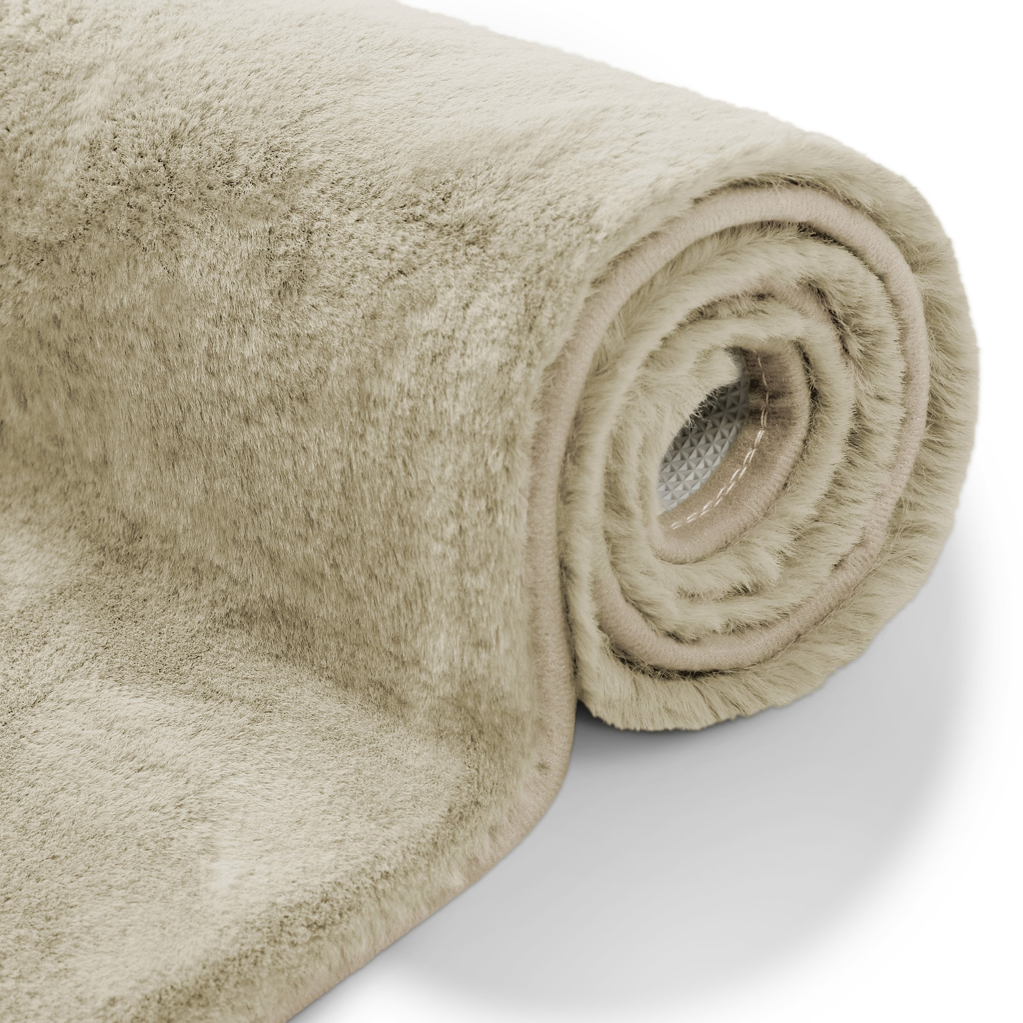 OTTO home Badematte »Lennja« Höhe 25 mm rutschhemmend beschichtet fußbodenheizungsgeeignet Badteppich, getuftet, Uni, antirutsch, flauschig  wie Kaninchenfell