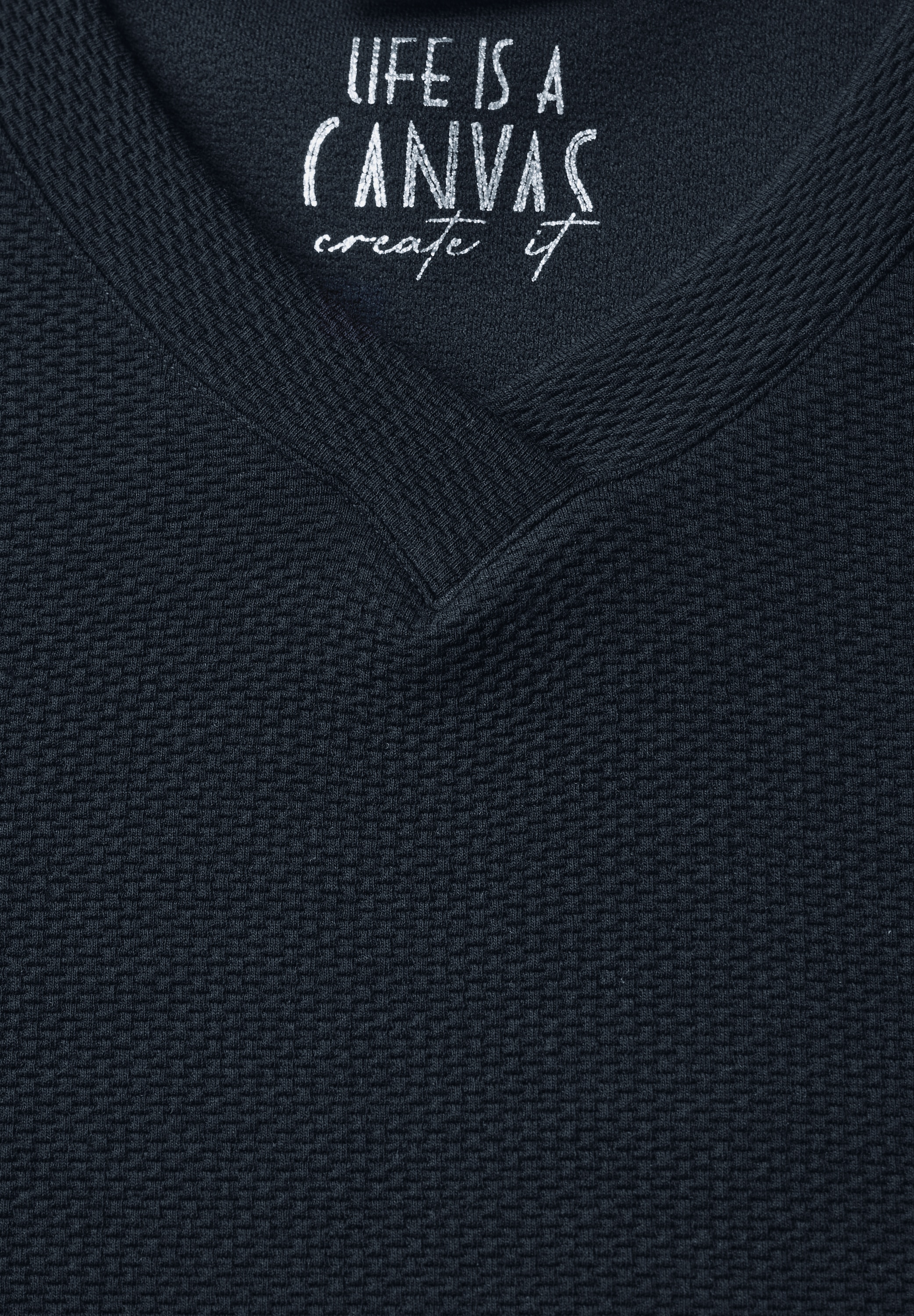 Cecil Langarmshirt, aus softem Materialmix