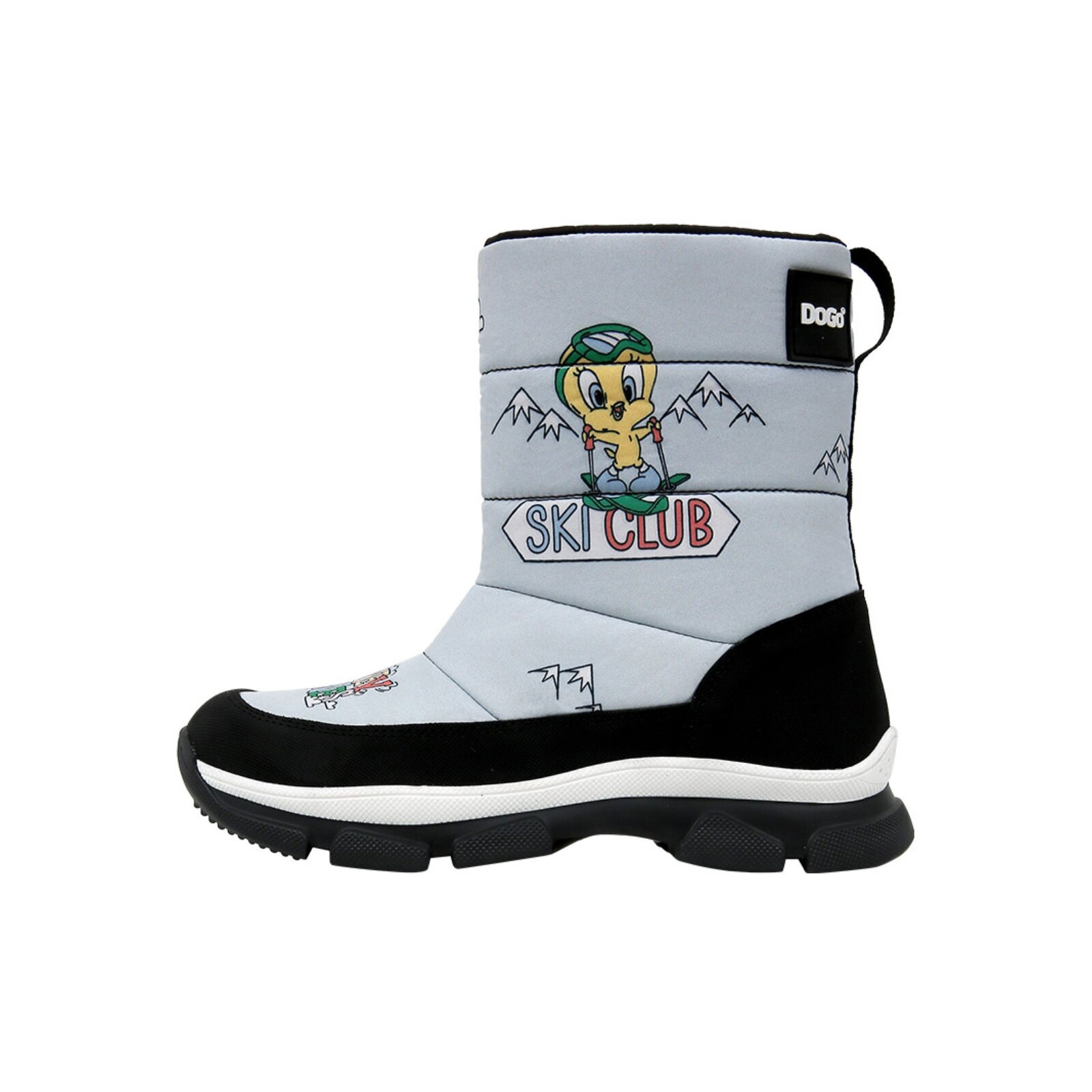Schnürboots DOGO "Nortia Winterboot / Snowboot Damen Stiefeletten", Damen, Gr. 39, Normalschaft, grau, Polyurethan, Schuhe Schnürboots, Handgefertigt