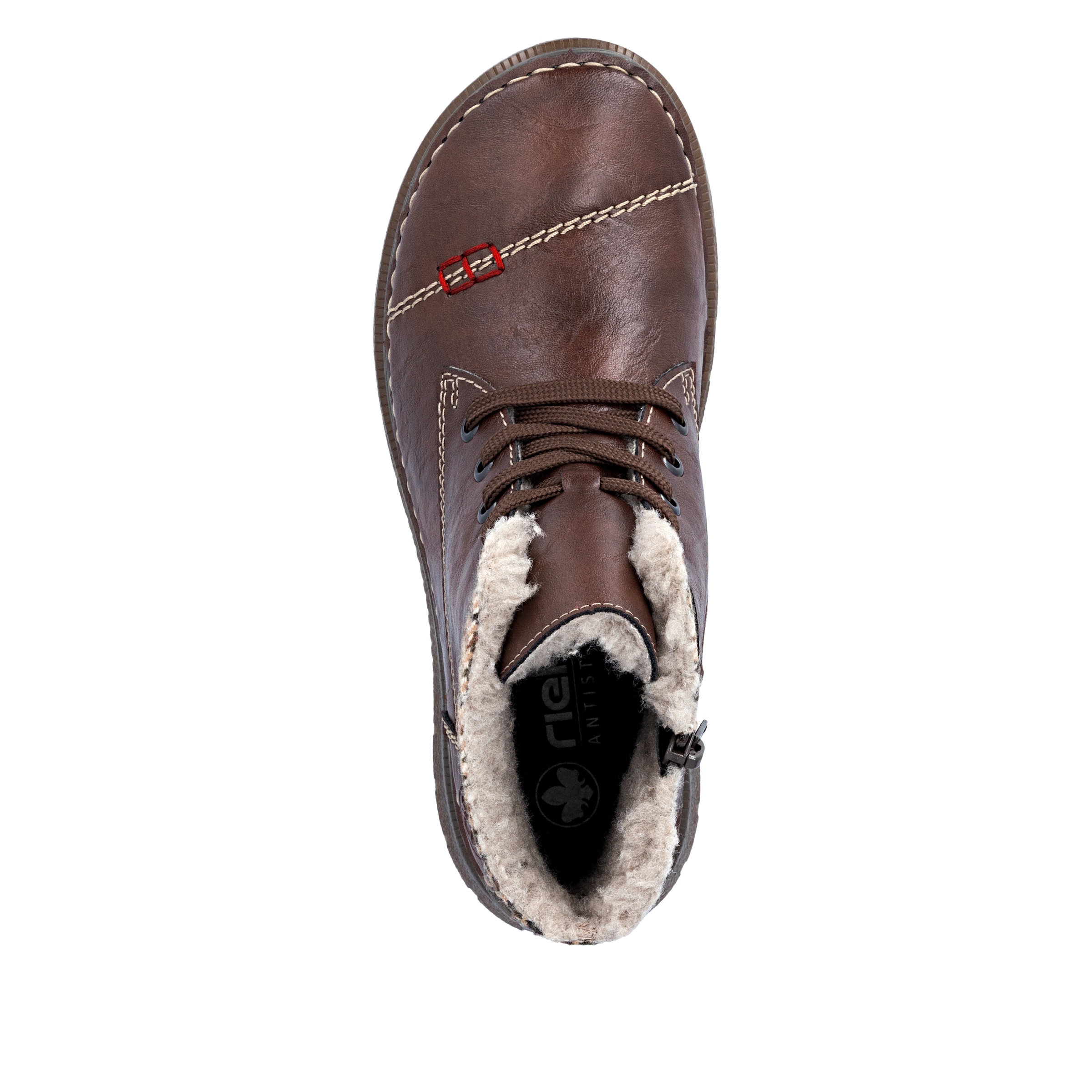 Rieker Schnürboots  Winterboots, Keilstiefelette mit Ziersteppung