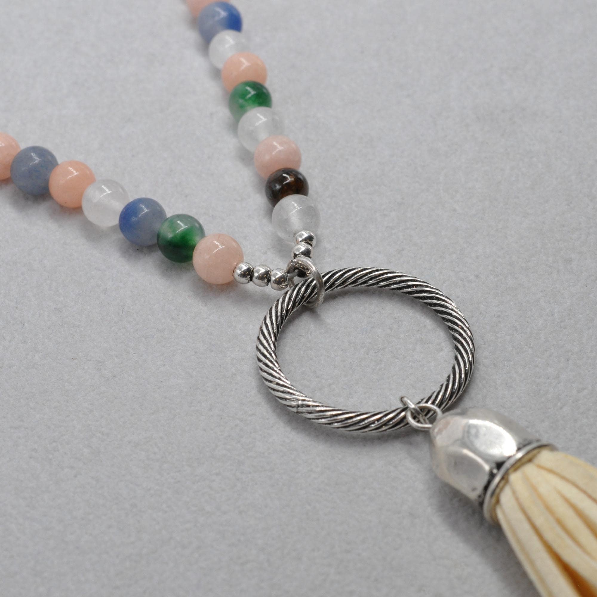 Steuer Collierkettchen »Velour Metall Achat mehrfarbig«