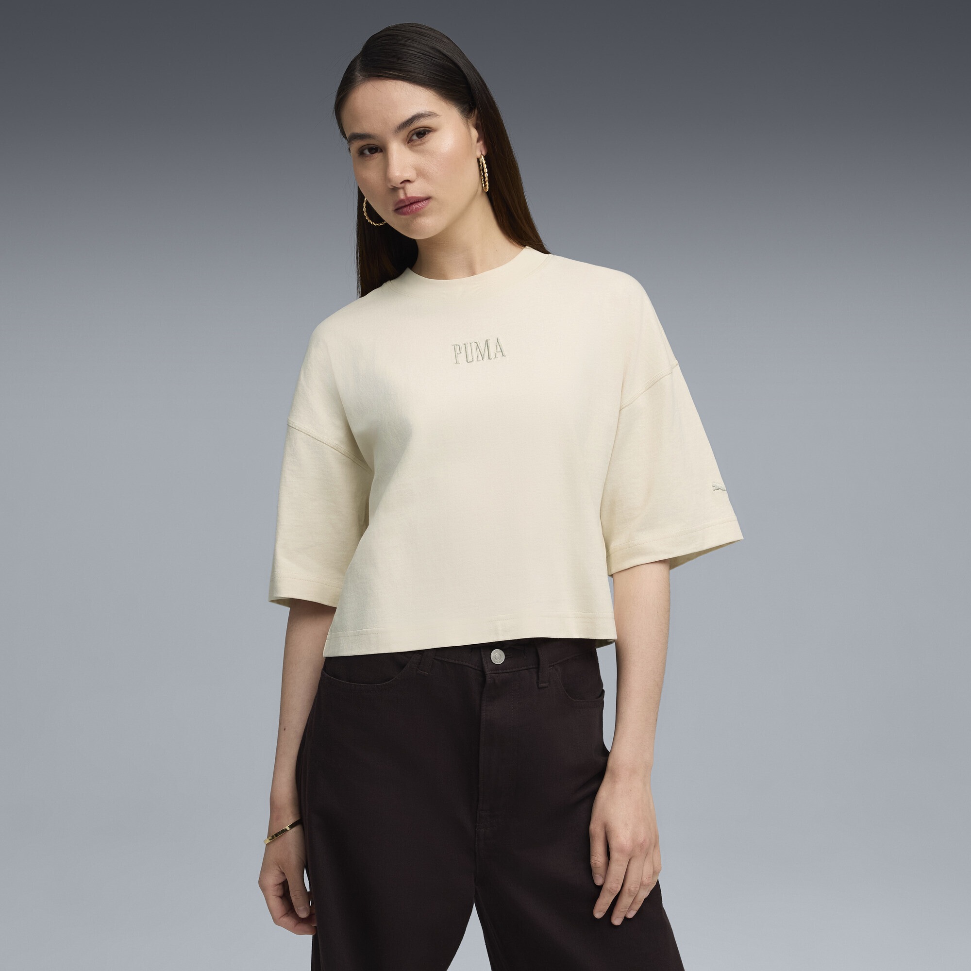 PUMA T-Shirt "Premium Essentials Oversized Graphic T-Shirt Damen" günstig online kaufen