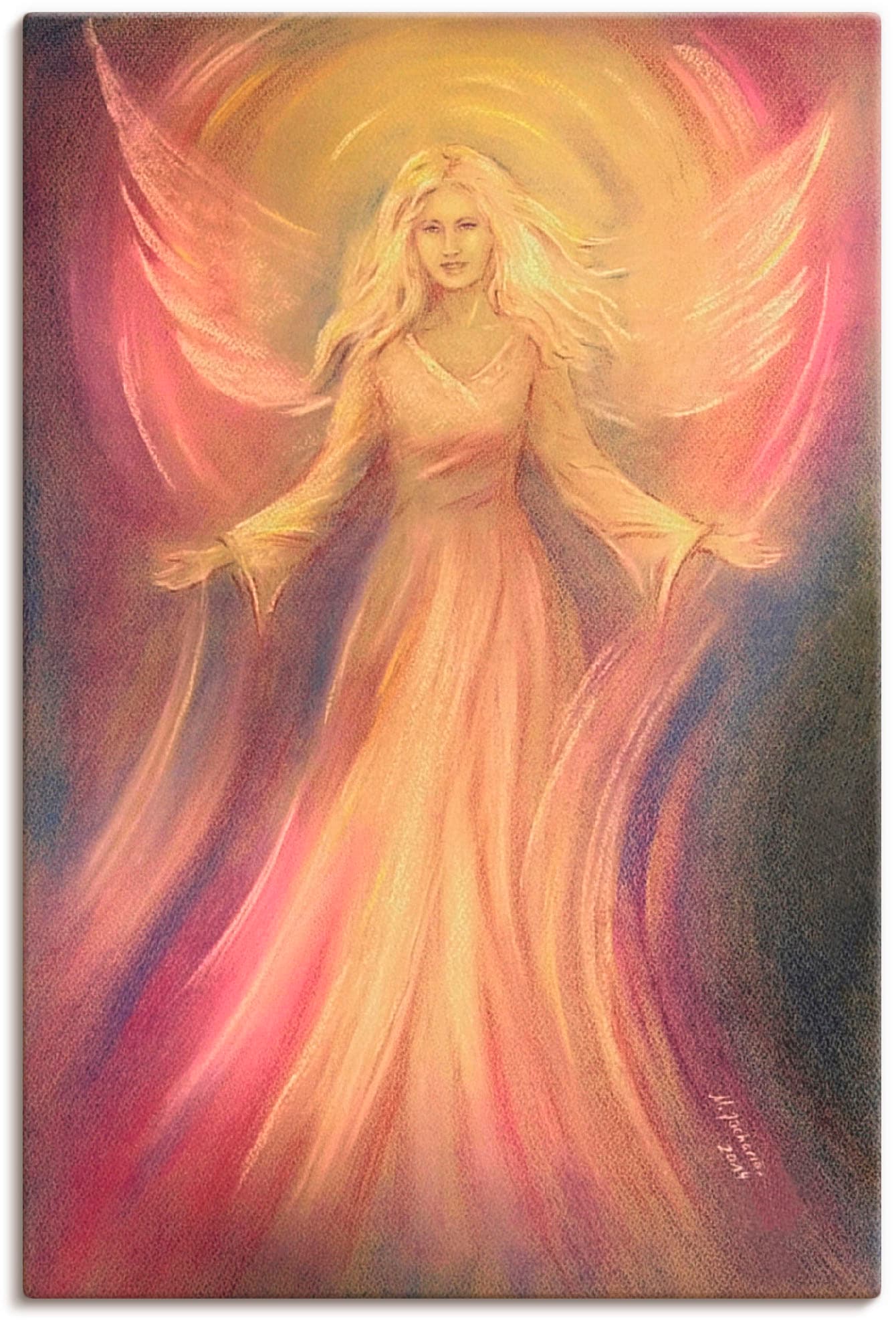 Artland Wandbild »Engel Licht Liebe - Spirituelle Malerei«, Religion, (1 St.), als Alubild, Outdoorbild, Leinwandbild, Poster, Wandaufkleber
