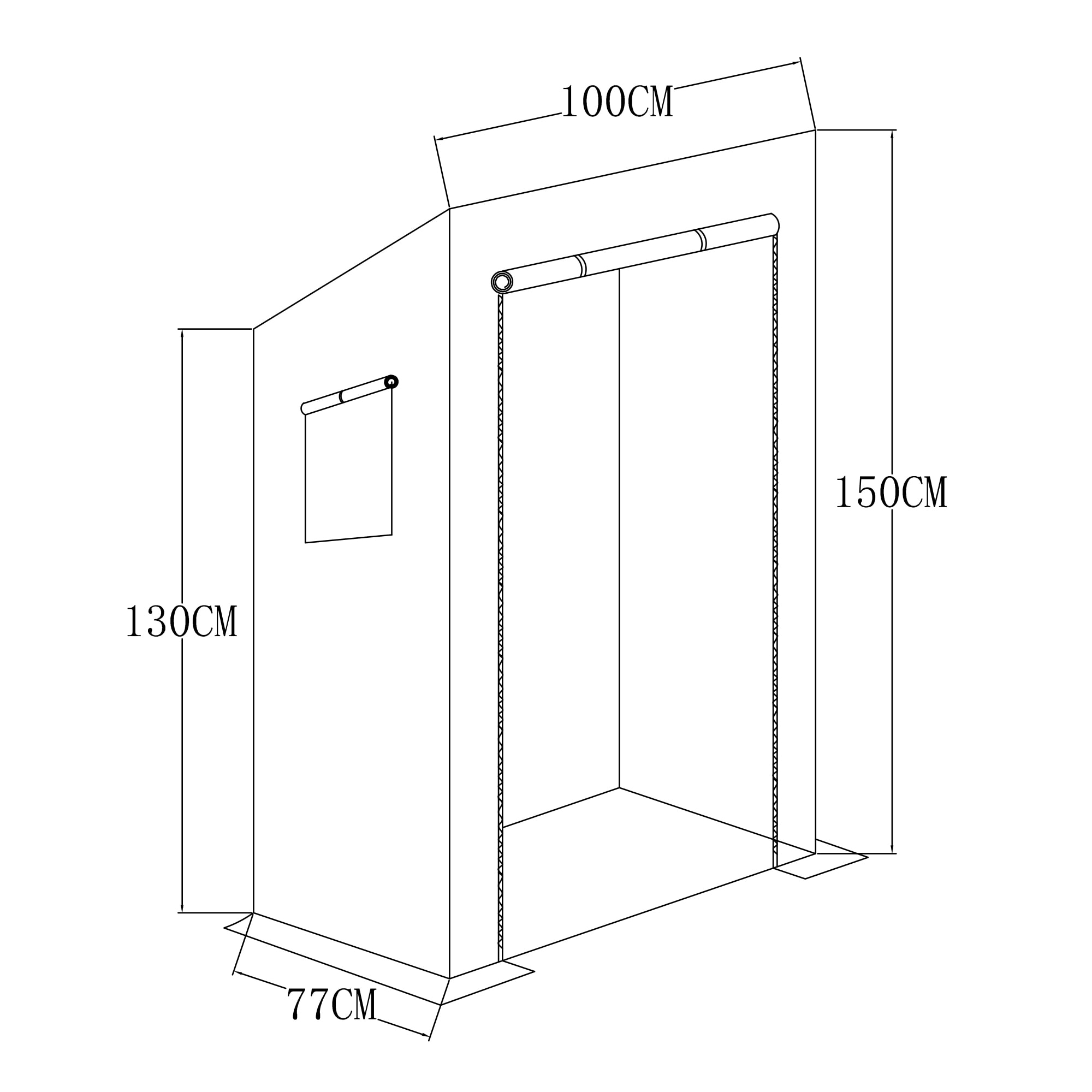 KONIFERA Foliengewächshaus »HF401« BxTxH: 100x77x150/130 cm