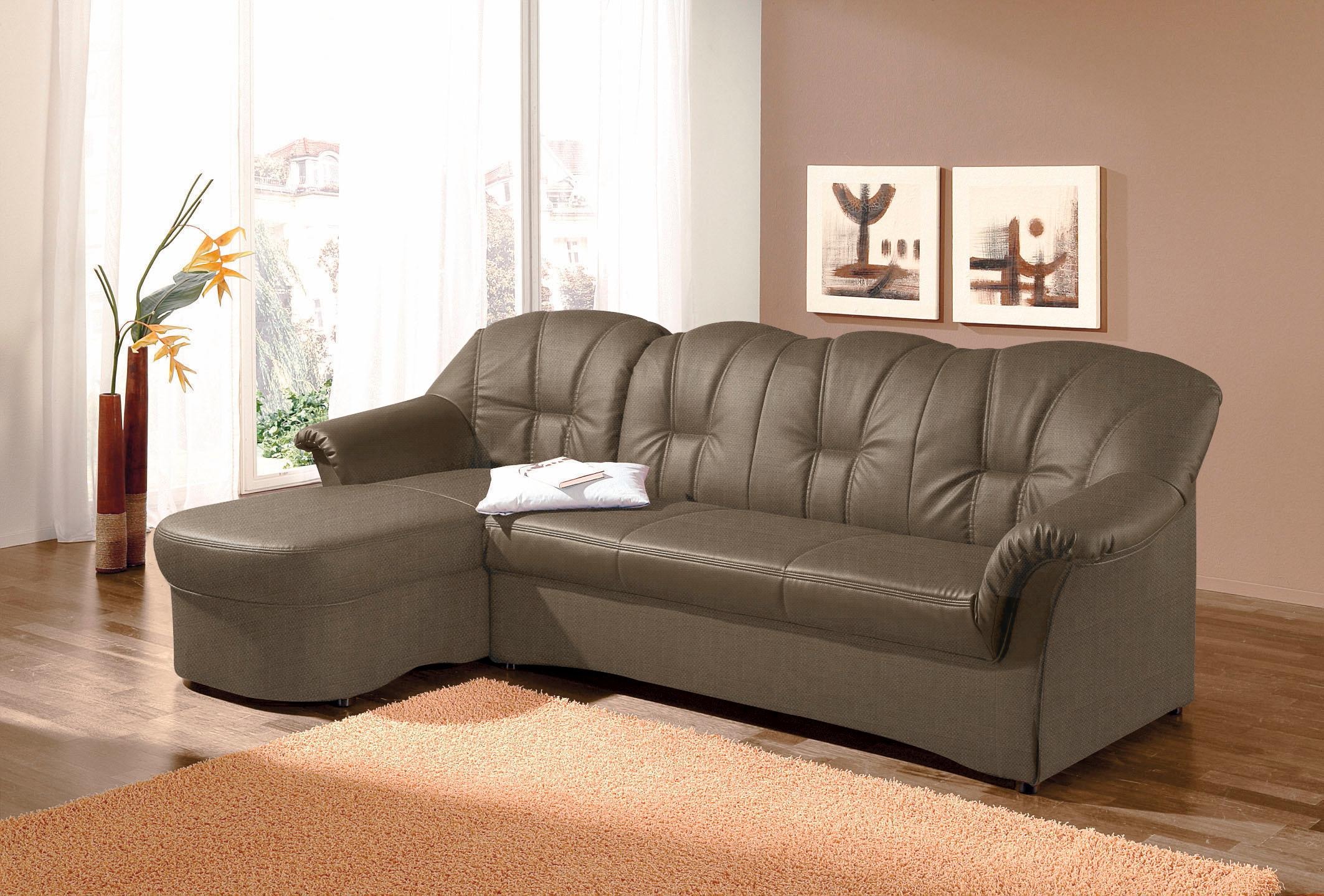 DOMO collection Ecksofa Papenburg L-Form, in großer Farbvielfalt, wahlweise günstig online kaufen