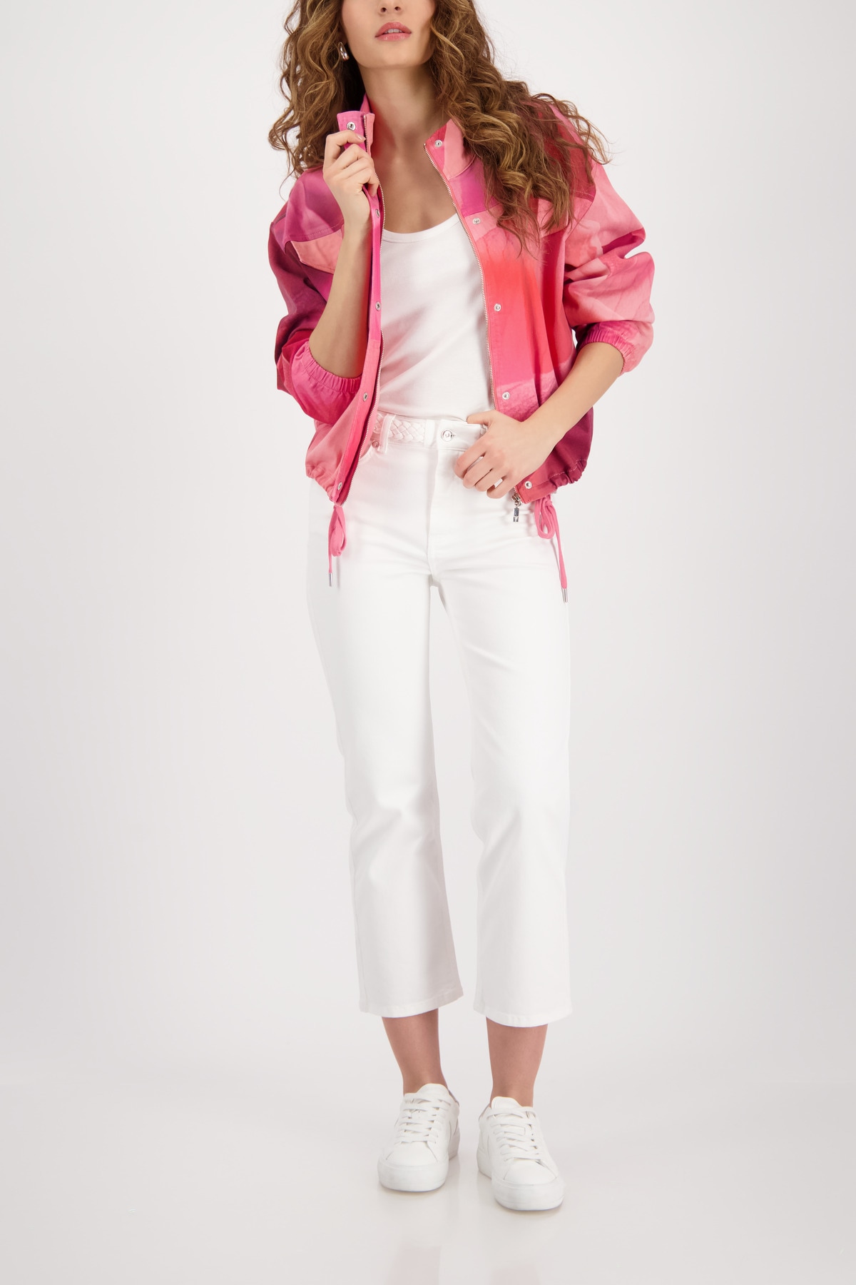 Monari Blouson »Jacke allover« ohne Kapuze Regular fit mit Allover-Muster