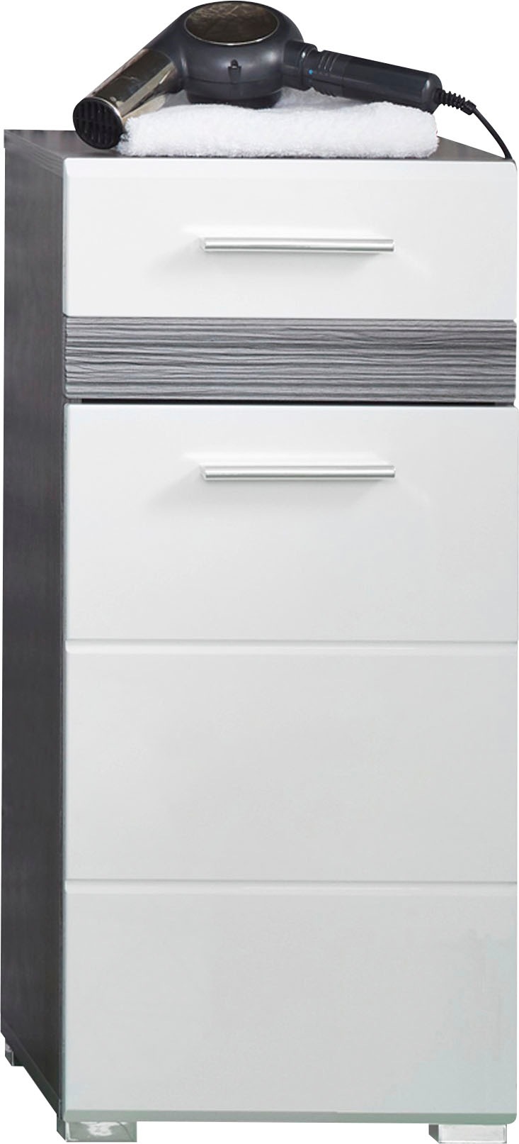 welltime Unterschrank "Toulon" Kommode mit 1 Tür & 1 Schublade - (B/T/H) 37 günstig online kaufen