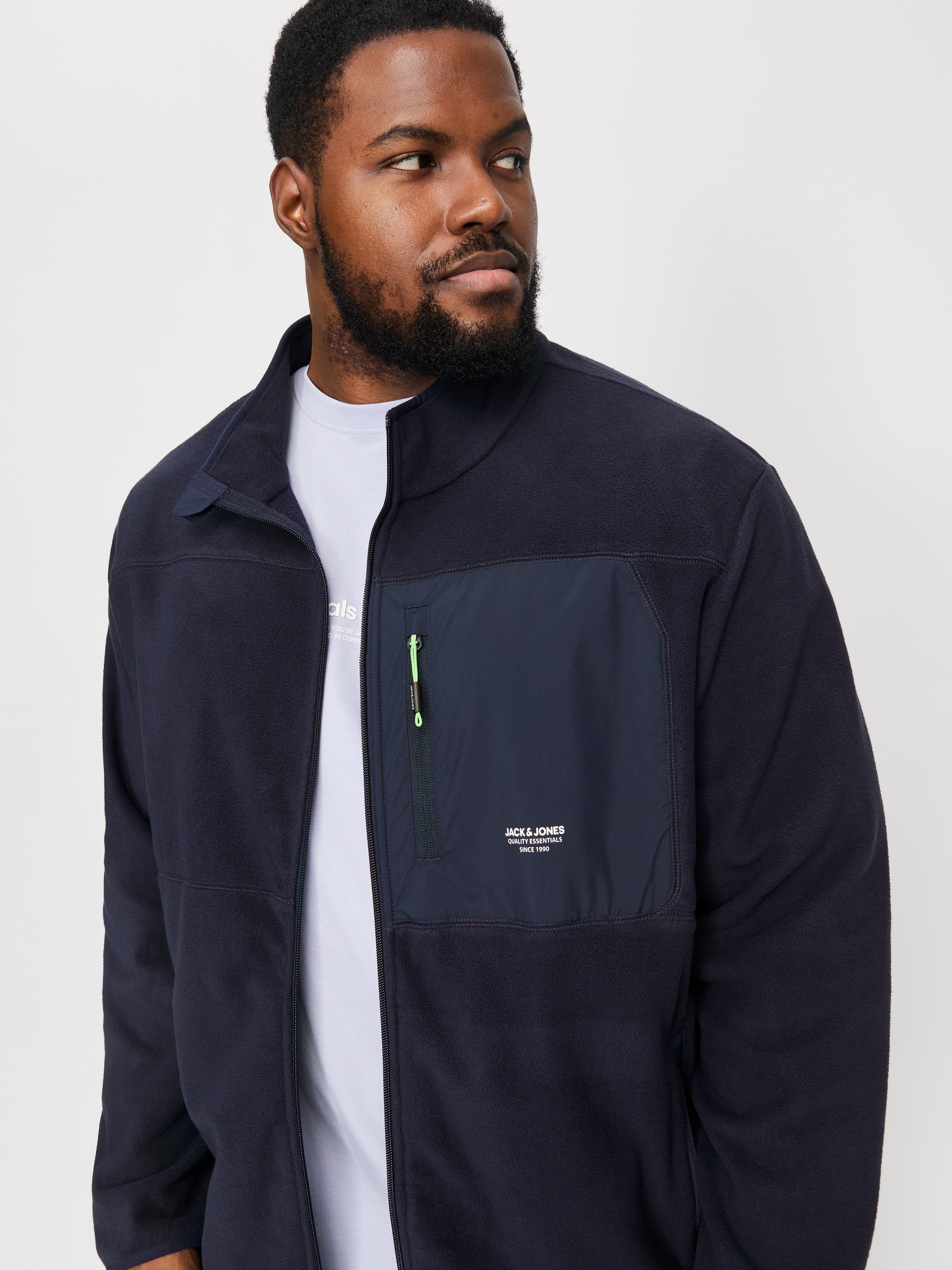 Jack & Jones PlusSize Fleecejacke "JJTHEO FLEECE JACKET PLS", ohne Kapuze günstig online kaufen