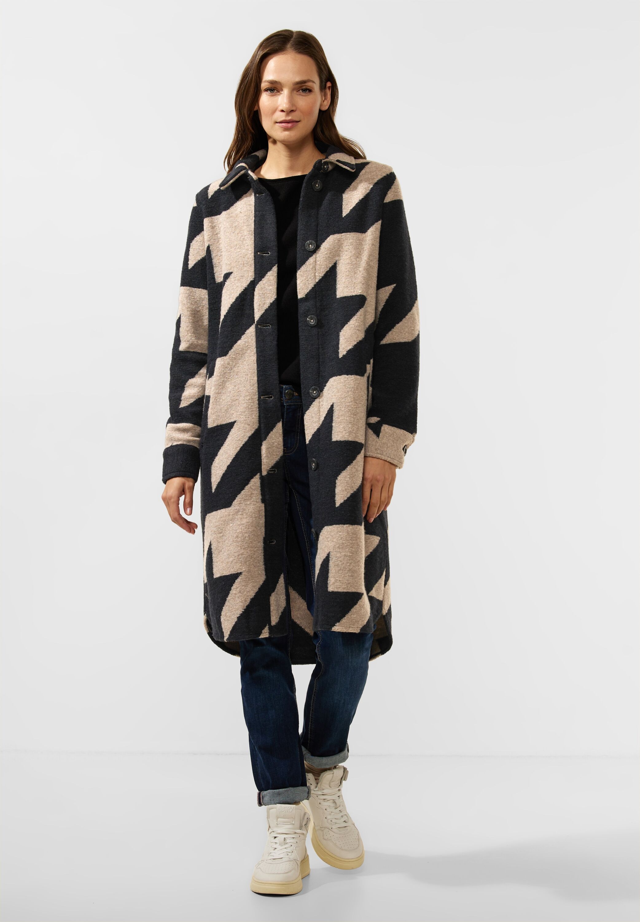 STREET ONE Langmantel, im Colourblock-Design