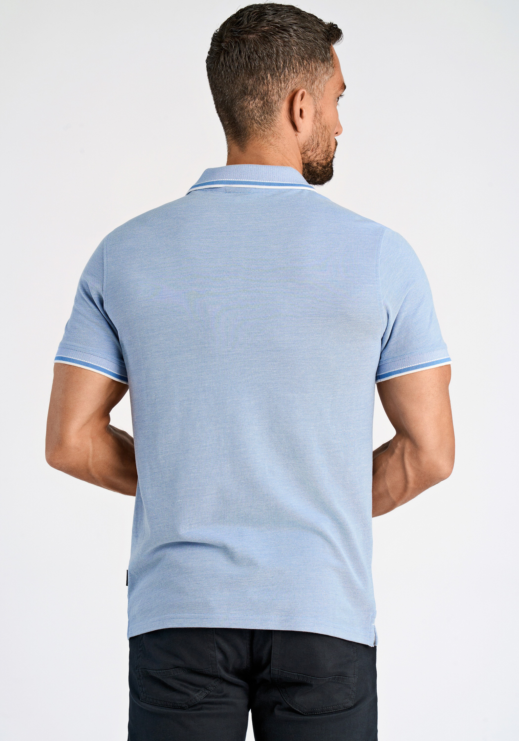 Lindbergh Poloshirt Relaxed Fit Light Blue XXL 3