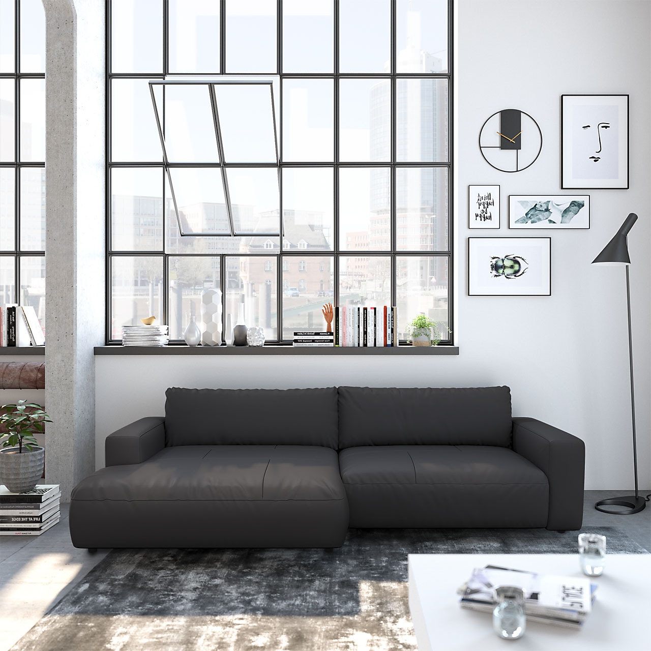 Musterring Ecksofa "LUCIA zeitlos, bequem, schöne Detailverarbeitung Breite 296cm, L-Form"