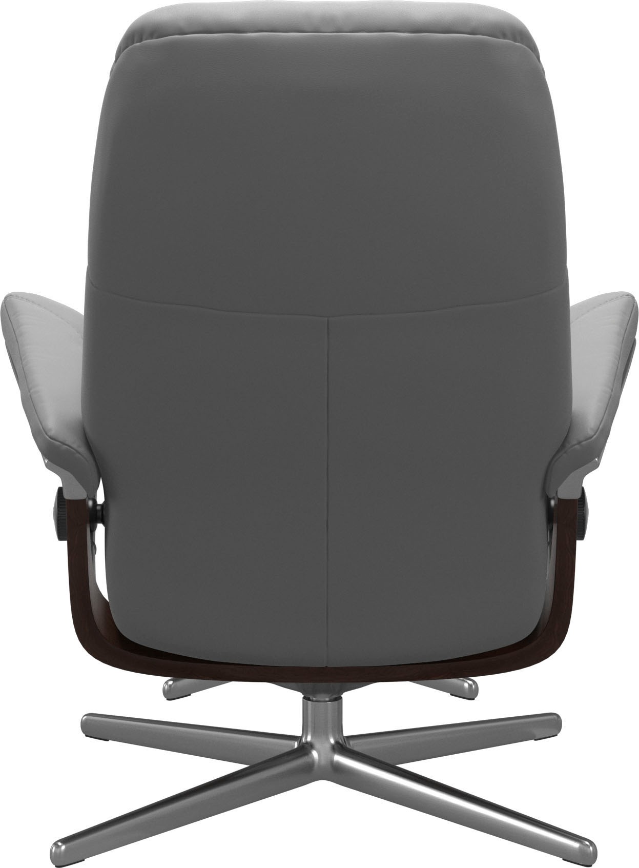 Stressless® Relaxsessel »Consul«, (Set, Relaxsessel mit Hocker), mit Hocker, mit Cross Base, Größe S, M & L, Holzakzent Braun