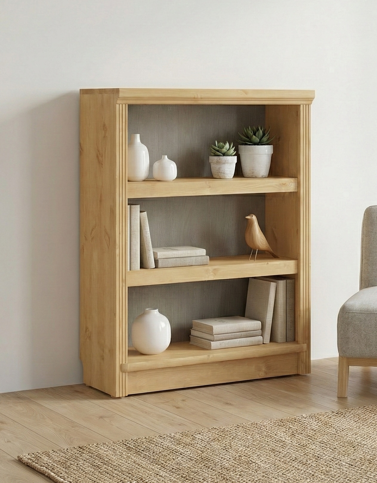 OTTO home Standregal "Soeren Regal Bücherregal B/T/H: 80/29/97 cm" massive Kiefer, FSC-zertifiziert