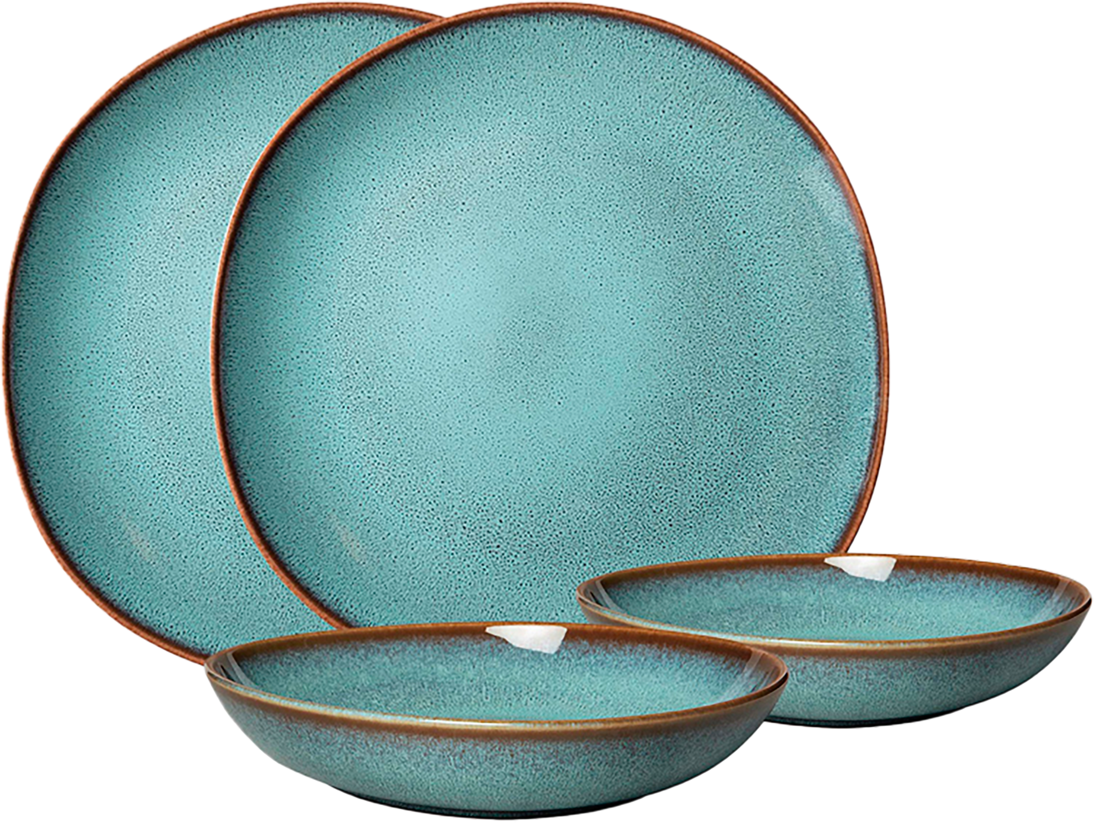 like. by Villeroy & Boch Geschirr-Set "Lave glacé" Teller Set, Effektglasur, Steingut