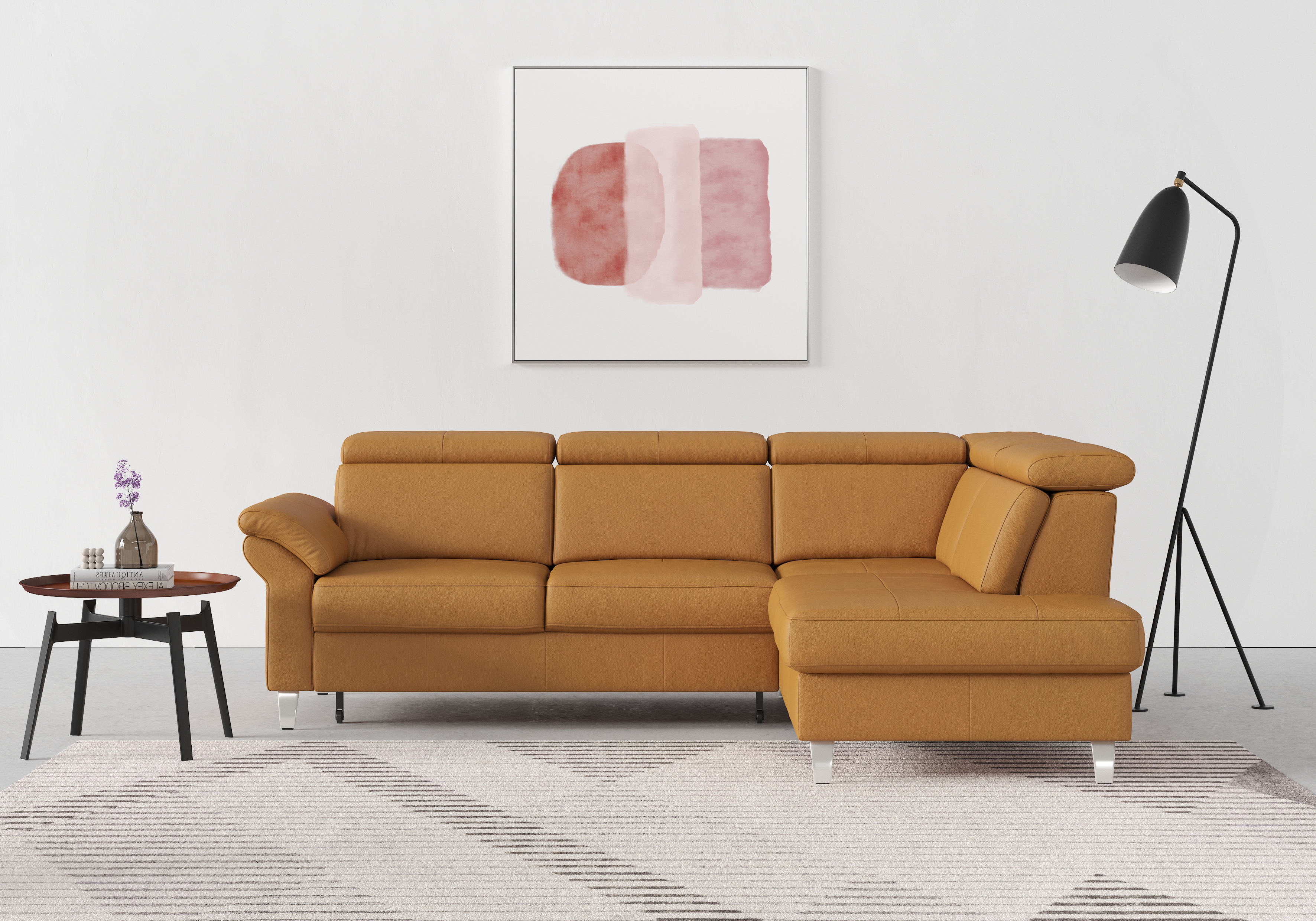 sit&more Ecksofa "Arngast L-Form" inklusive Kopfteilverstellung und Federkern