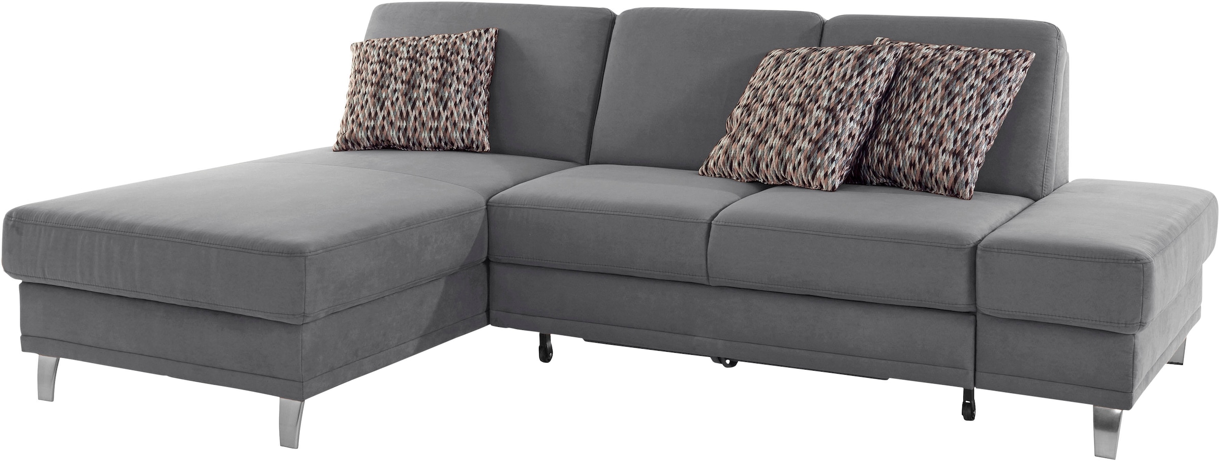 sit&more Ecksofa »Clio L-Form« wahlweise mit Bettfunktion oder Vorziehsitz und Bettkasten, Federkern