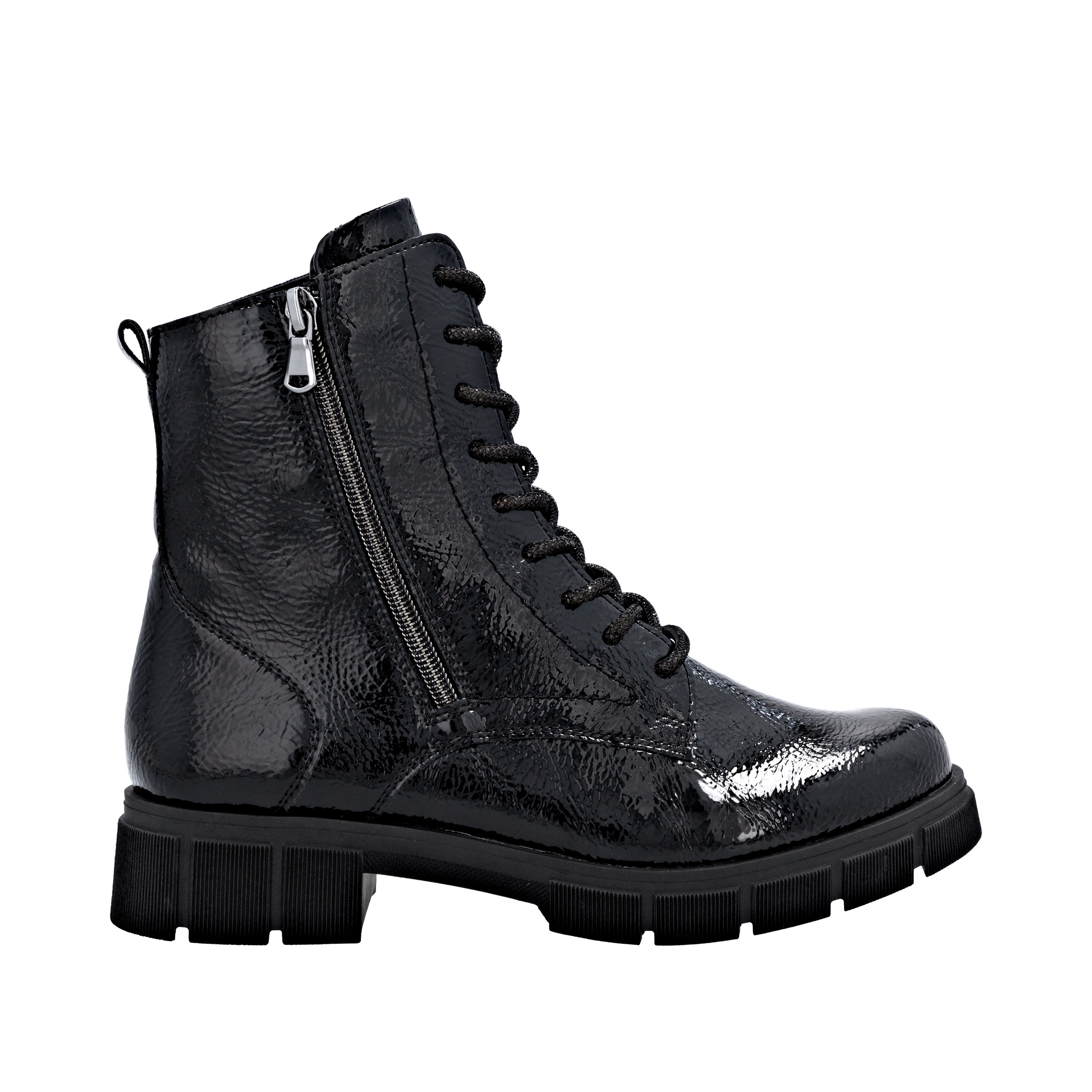 Remonte Schnürstiefelette, Schnürboots, Stiefelette, Profilsohle, mit Glitzer-Schnürsenkel