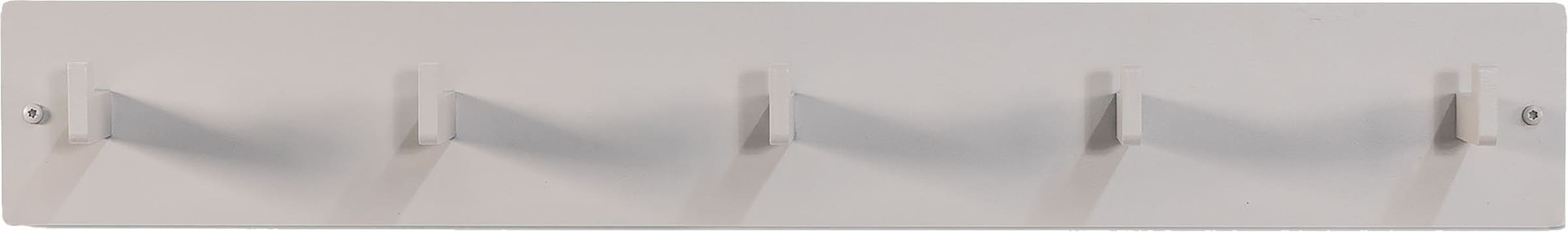 Garderobenhaken SPINDER DESIGN, B:70cm H:10cm T:7cm, grau, Metall, Garderobenhalter, Metall, Zeitloses Design, 5 Haken, Breite 70 cm