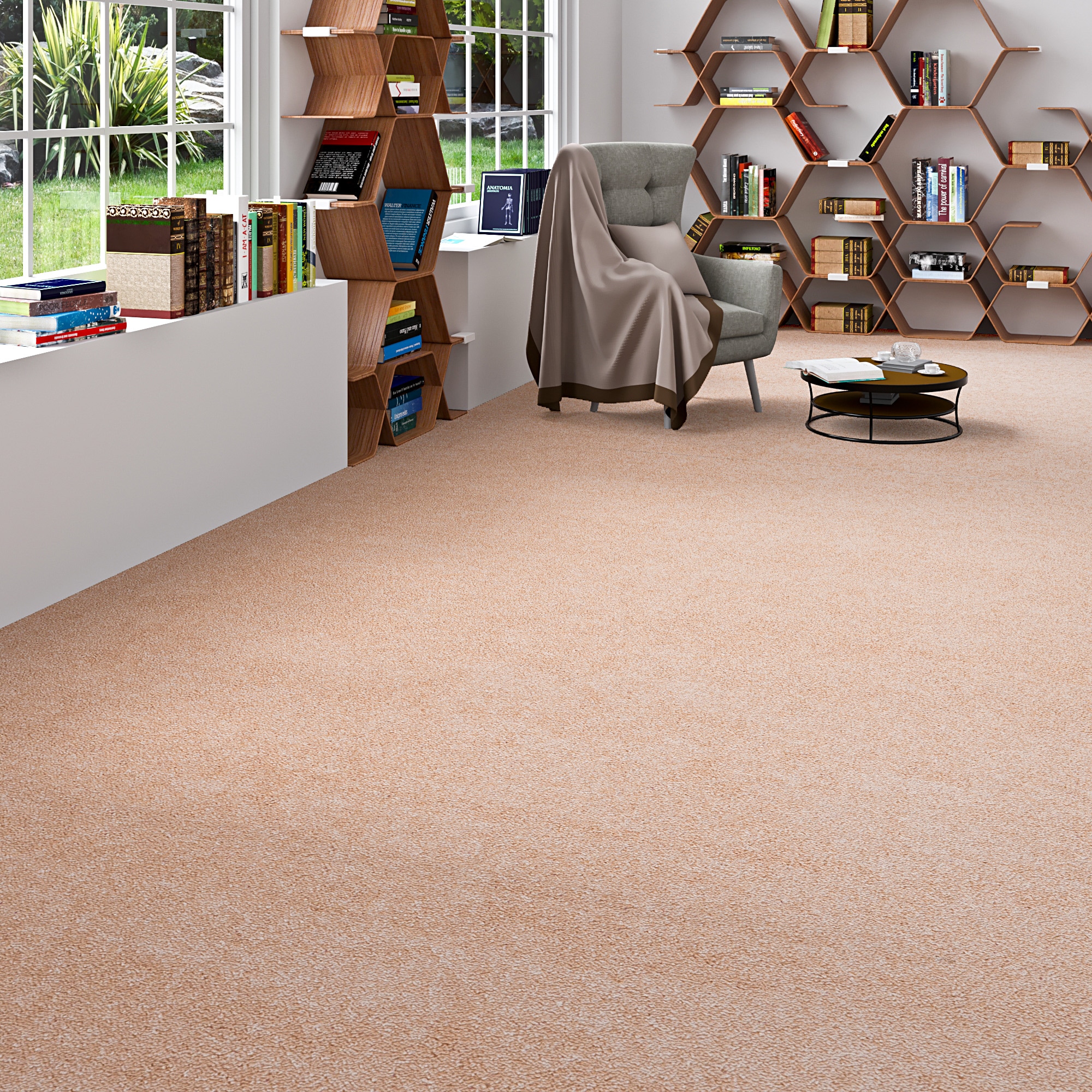 my home Teppichboden "Rava, Velours, Gesamthöhe 16 mm" rechteckig Uni Farbe günstig online kaufen