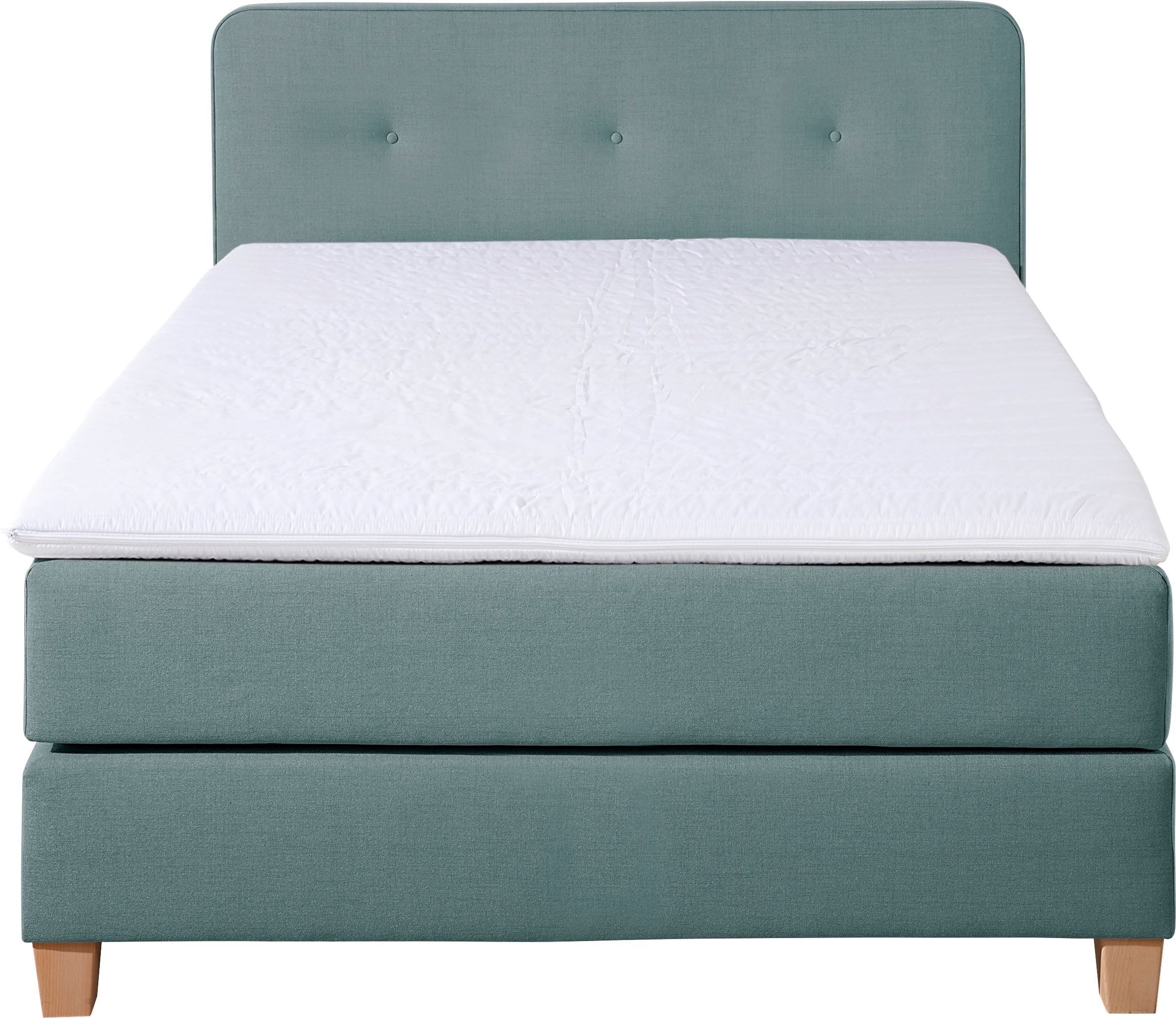 Home affaire Boxspringbett »Fargo«, inkl. Topper, in 3 Matratzenarten, in Samt- oder Strukturstoff