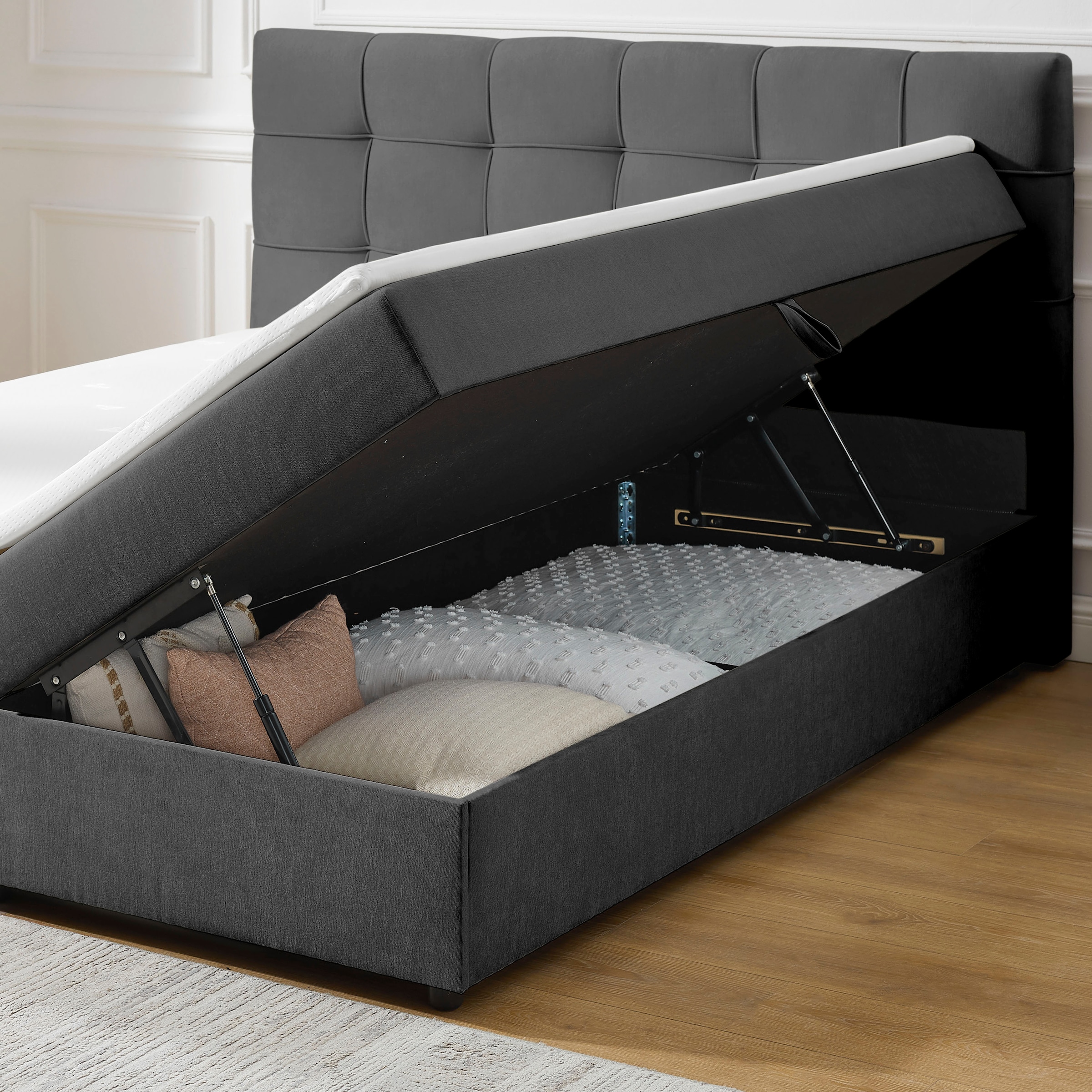 OTTO home Boxbett »Tommes inkl. Bettkasten und Topper, Liegefläche 180x200cm« erhältlich in der Größe 180x200 cm