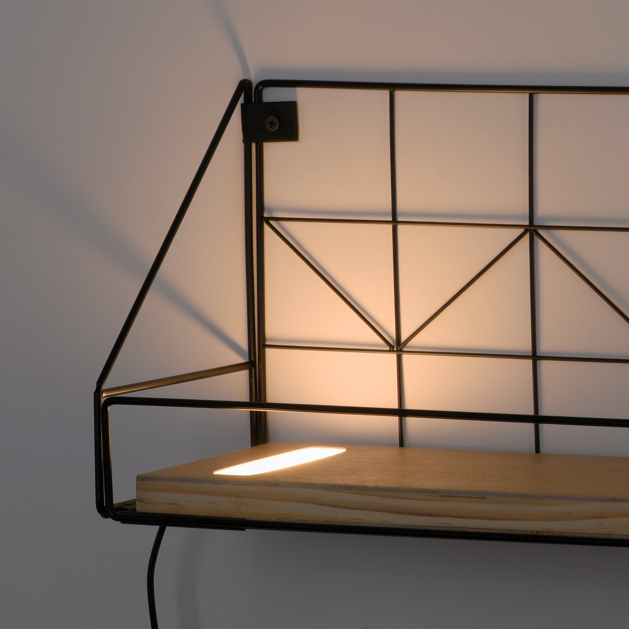 JUST LIGHT Wandleuchte »BOARD«, 1 flammig, Leuchtmittel LED-Board | LED fest integriert, LED, Schalter, Schnurschalter