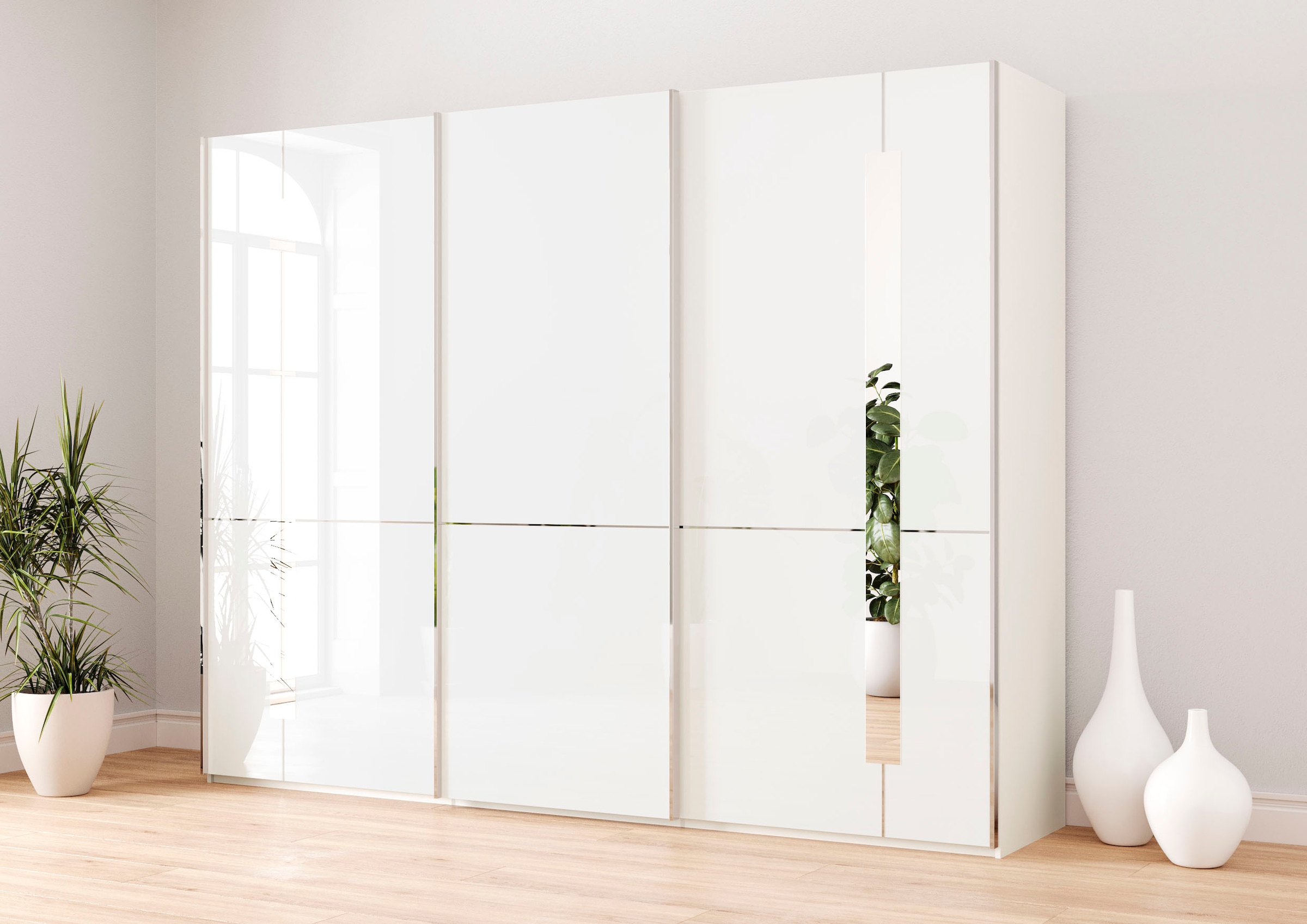Musterring Schwebetürenschrank "Imola W" inkl. Einlegeböden und Kleiderstan günstig online kaufen