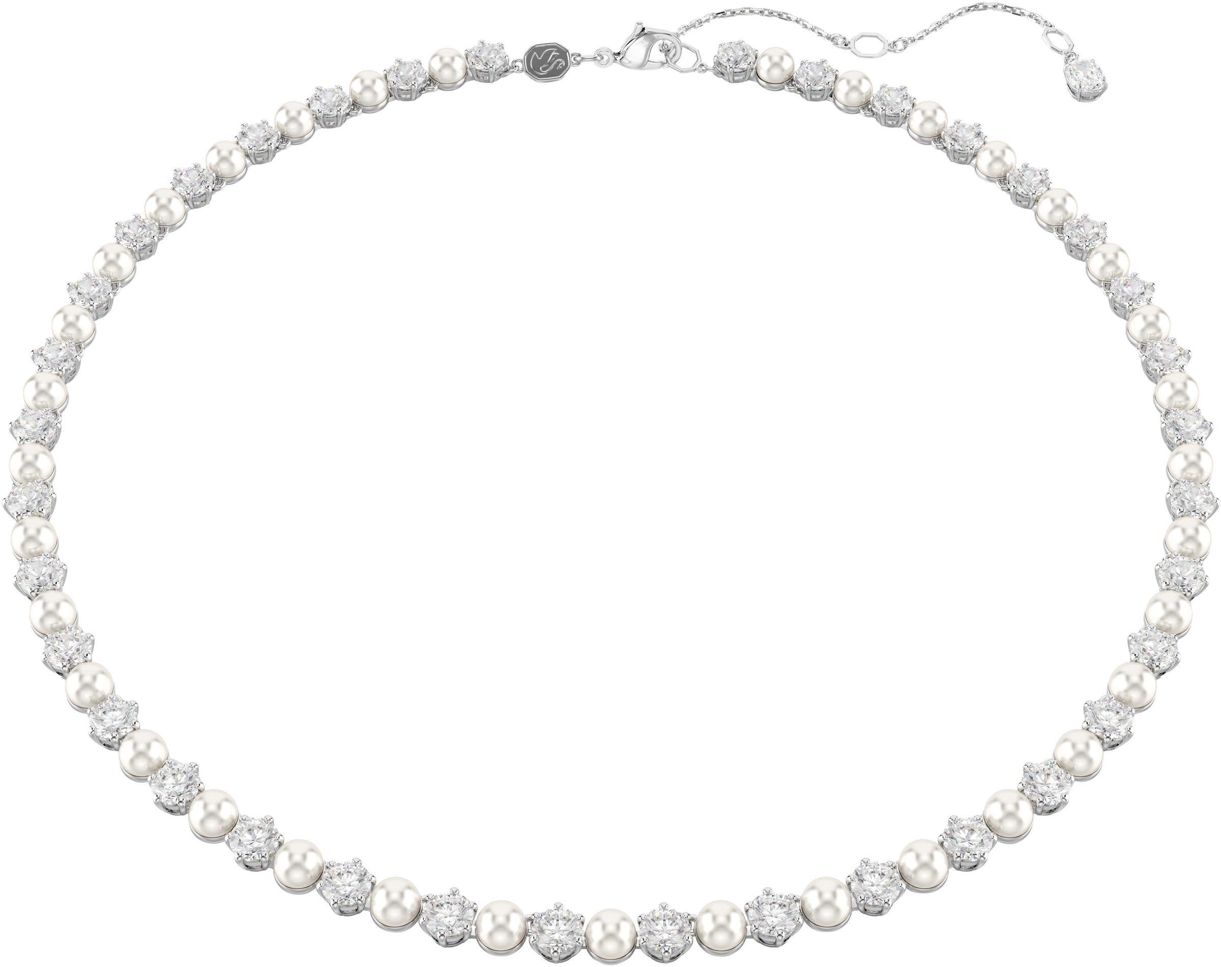 Swarovski Collier »Schmuck Geschenk Matrix Tennis Halskette, 5689623«, mit Swarovski® Zirkonia (synth.) - mit Swarovski® Perle