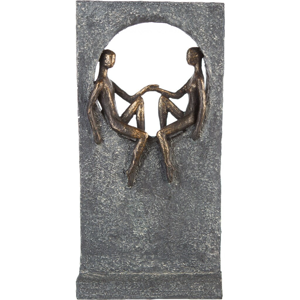 Casablanca by Gilde Dekofigur »Skulptur Round Place, bronzefarben/grau«
