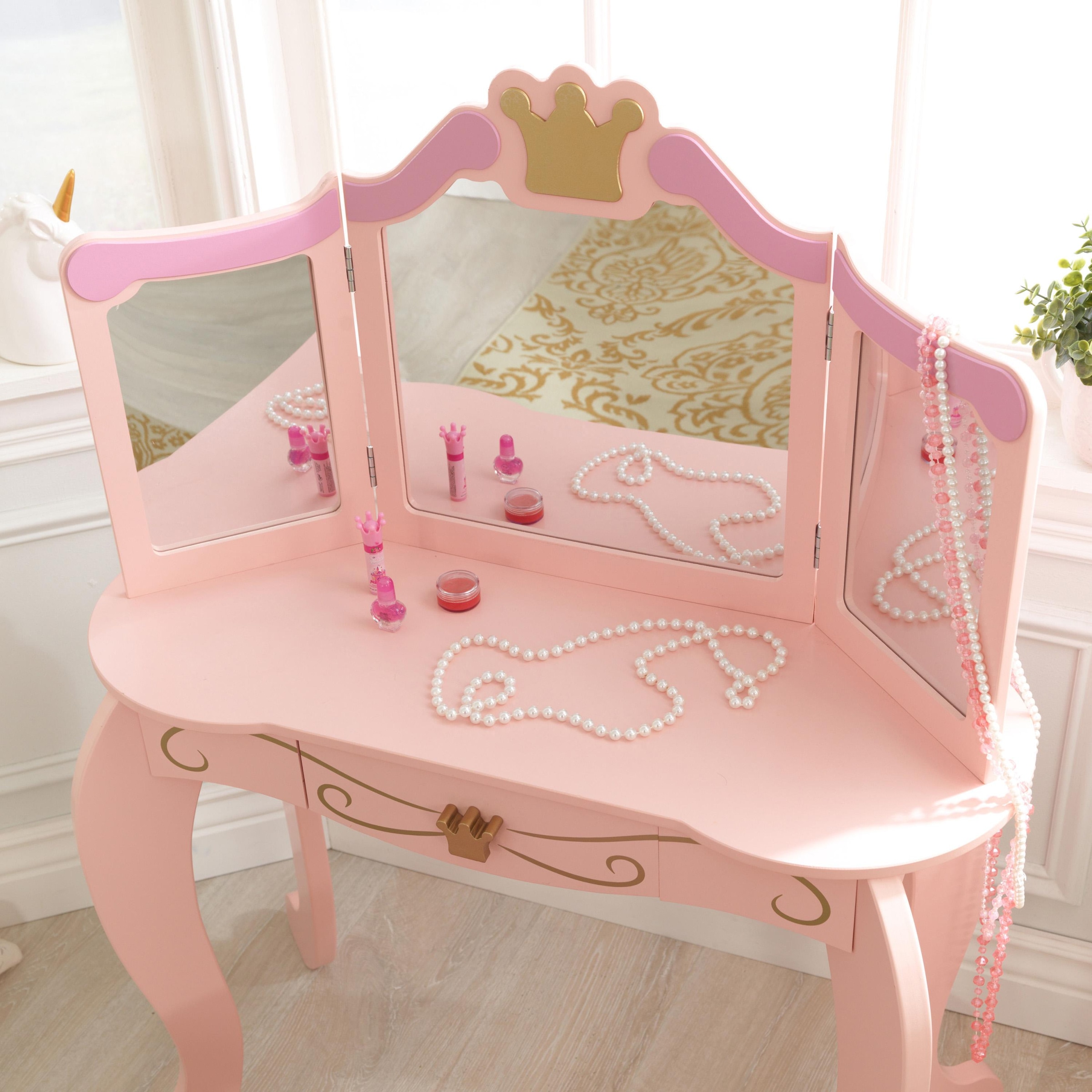KidKraft® Schminktisch mit Stuhl im | BAUR Prinzessinnen-Design