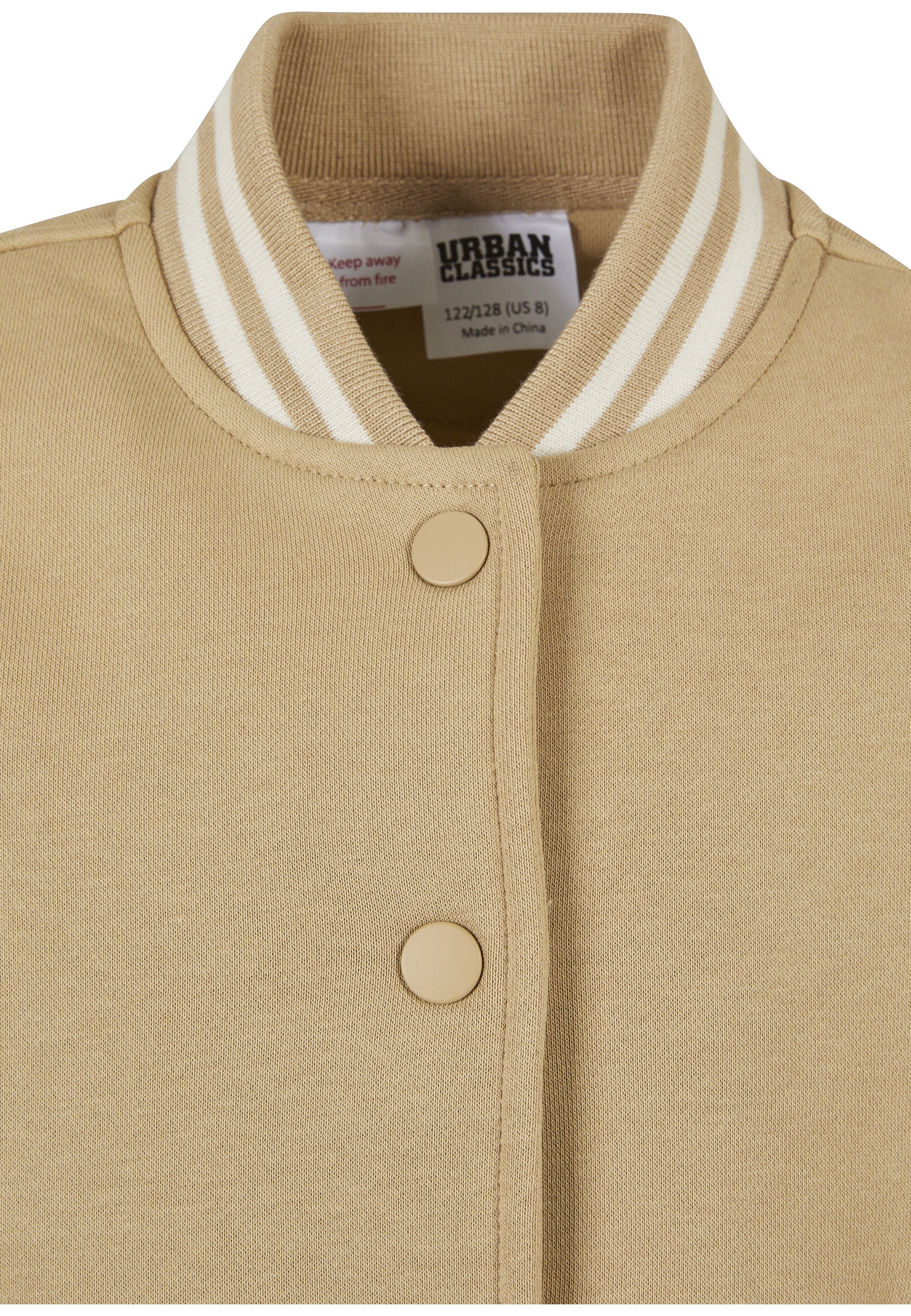 URBAN CLASSICS Allwetterjacke »Urban Classics Damen Girls Inset College Sweat Jacket« 1 Stk. tlg. ohne Kapuze