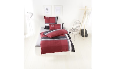 Bettwäsche »Linus, 100% Baumwolle, Kissenbezug und Bettdeckenbezug mit Reißverschluss...