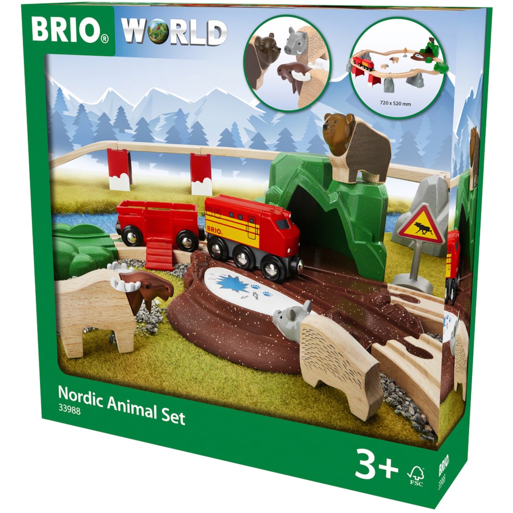 BRIO® Spielzeug-Eisenbahn »Nordische Waldtiere«, (Set)