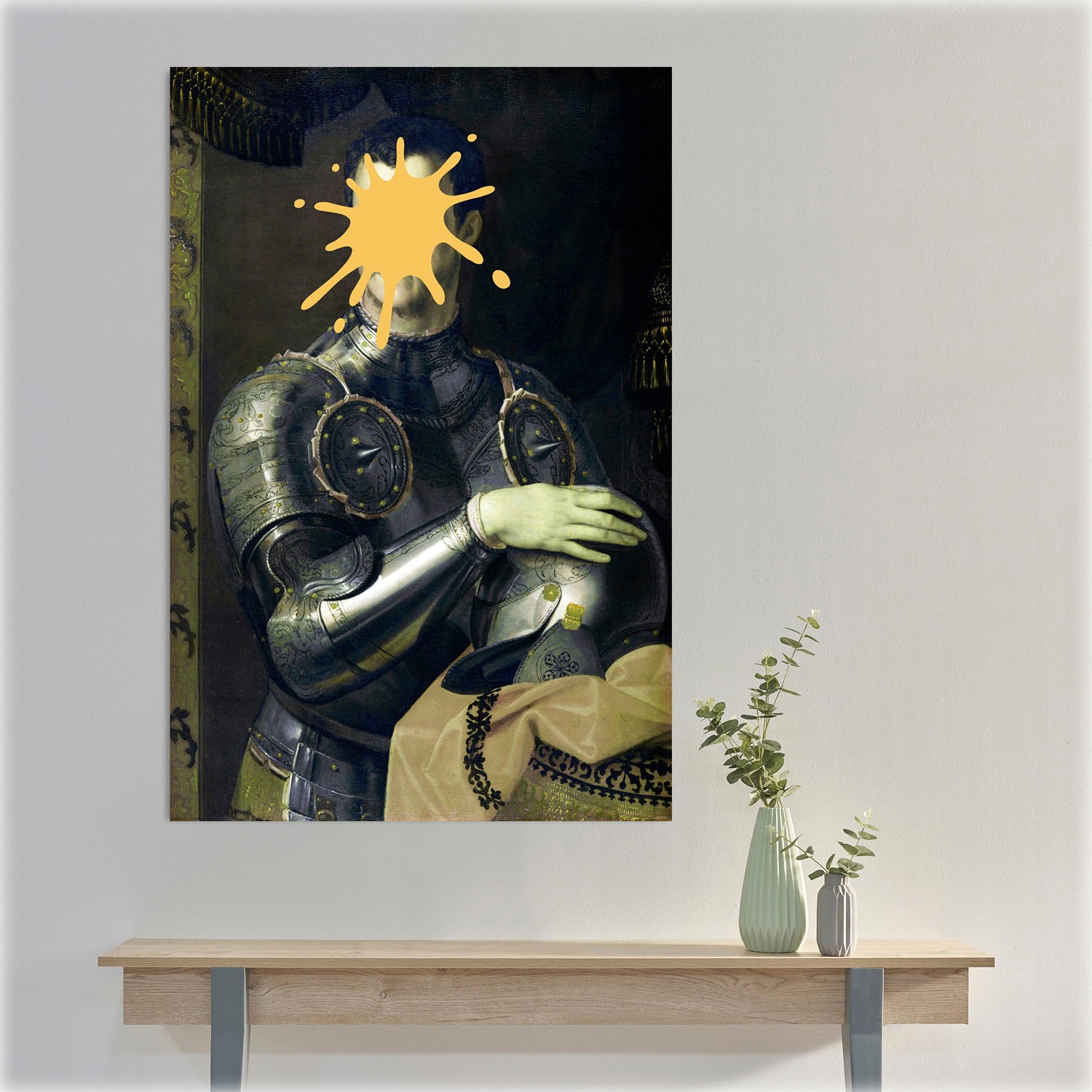 queence Acrylglasbild "Ritter mit Farbklecks" Bilder von Männern  Formen  G günstig online kaufen